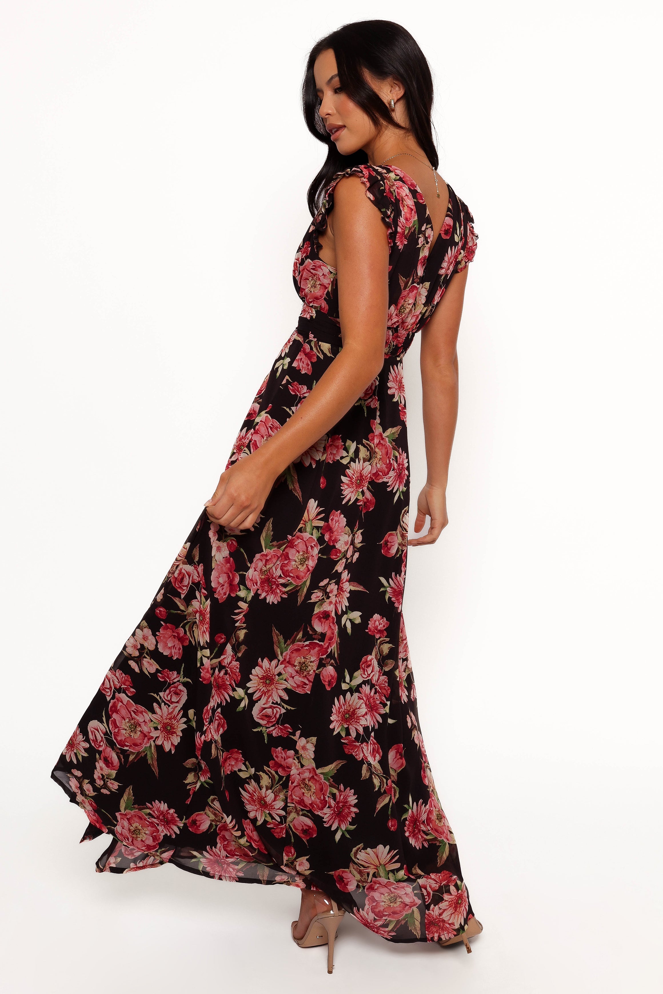 Aldo Maxi Dress - Black Floral