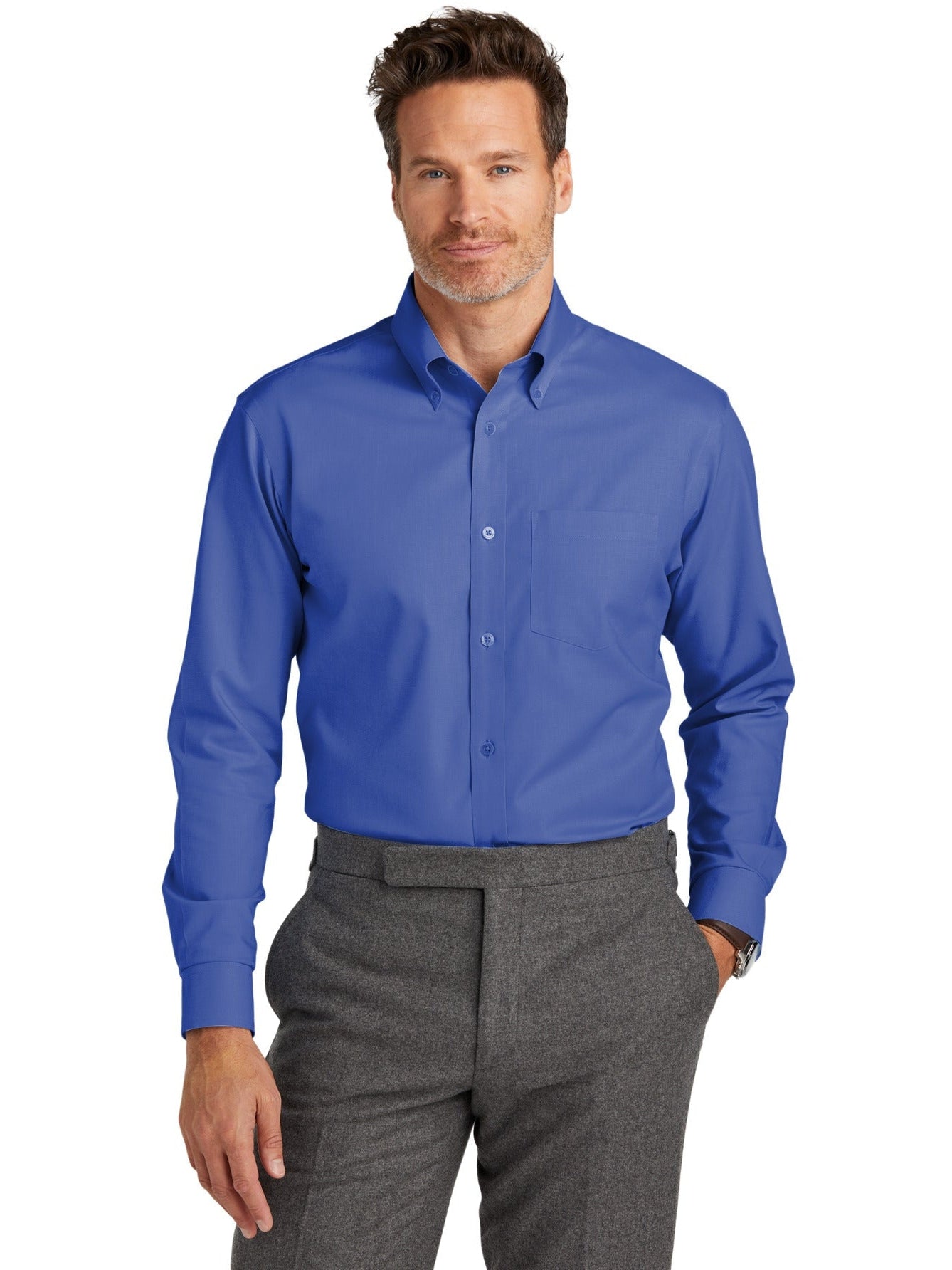 OUTLET-Brooks Brothers Wrinkle-Free Stretch Nailhead Shirt