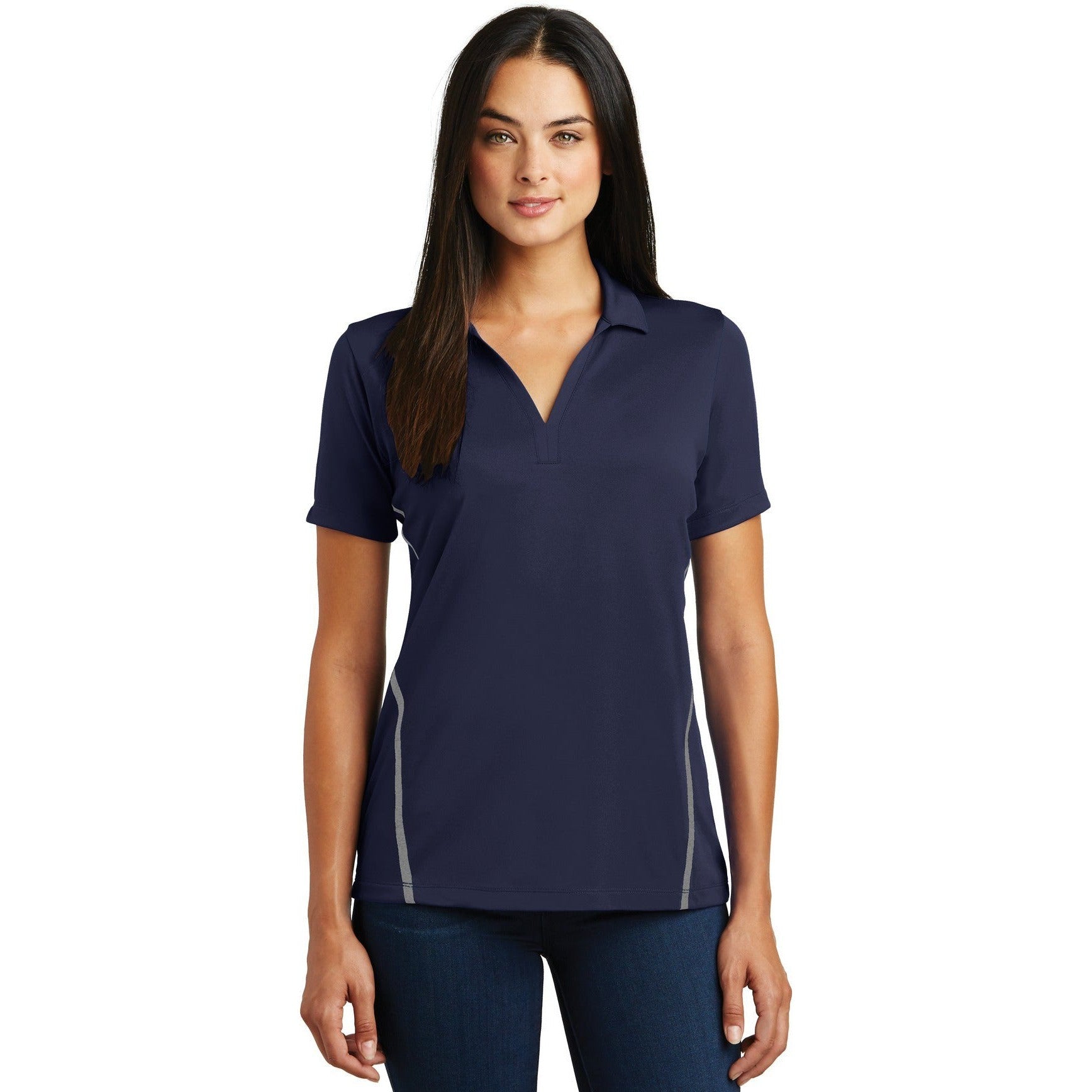 CLOSEOUT - Sport-Tek Ladies Contrast PosiCharge Tough Polo