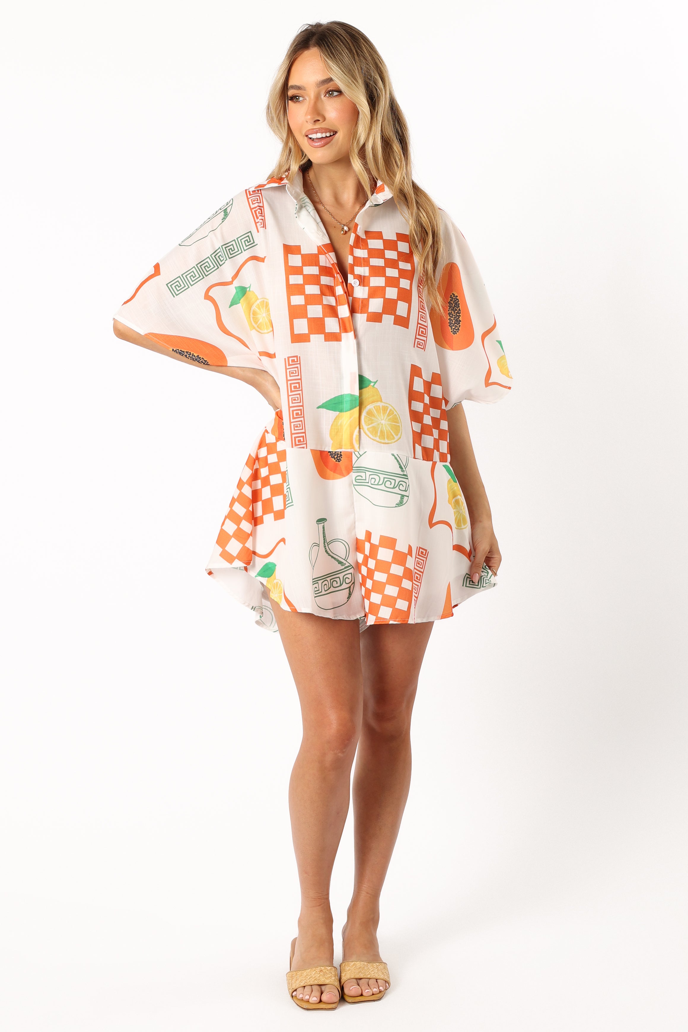 Sebastian Romper - White Orange