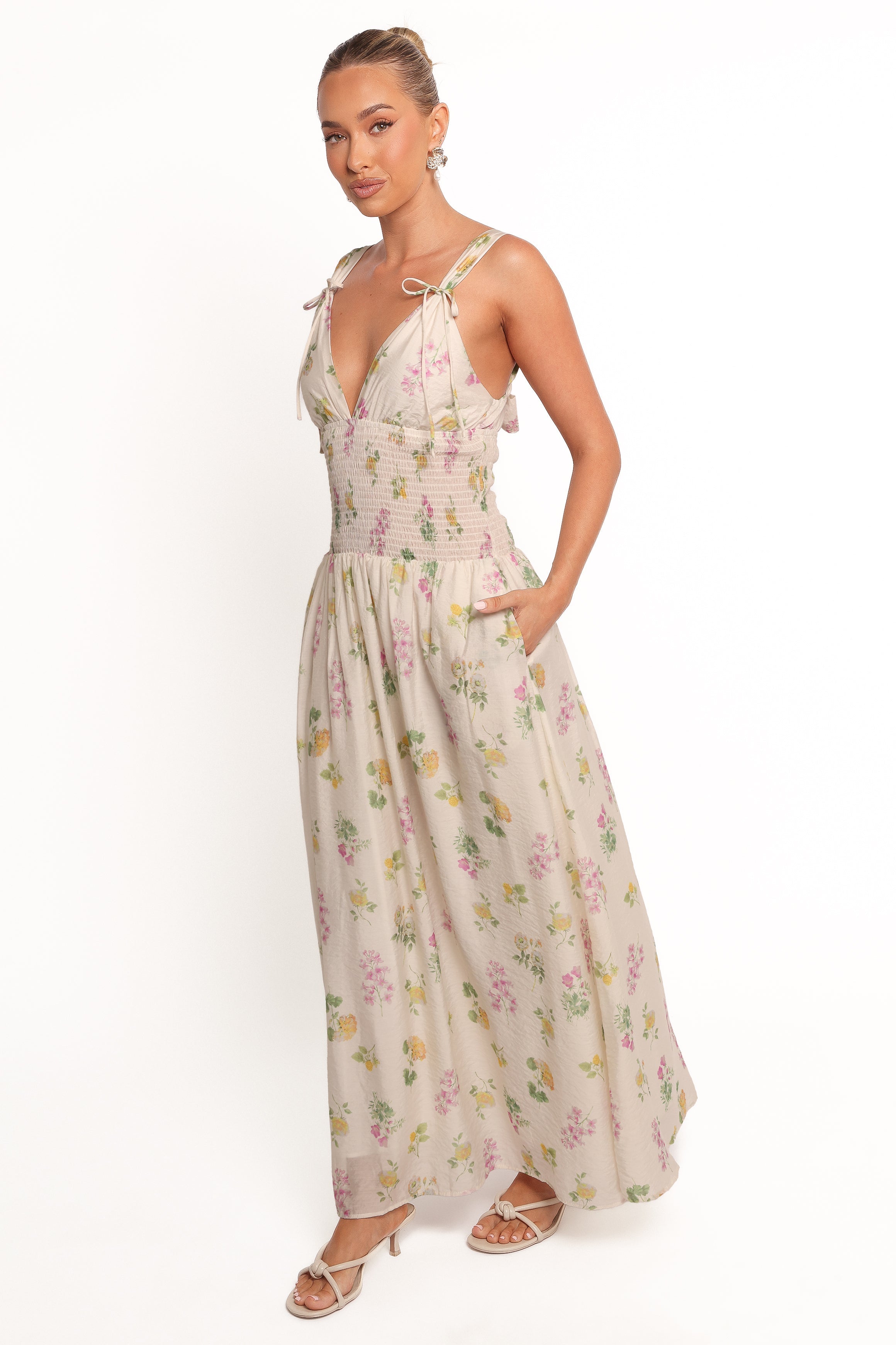 Reverie Maxi Dress - Purple Ditsy Floral