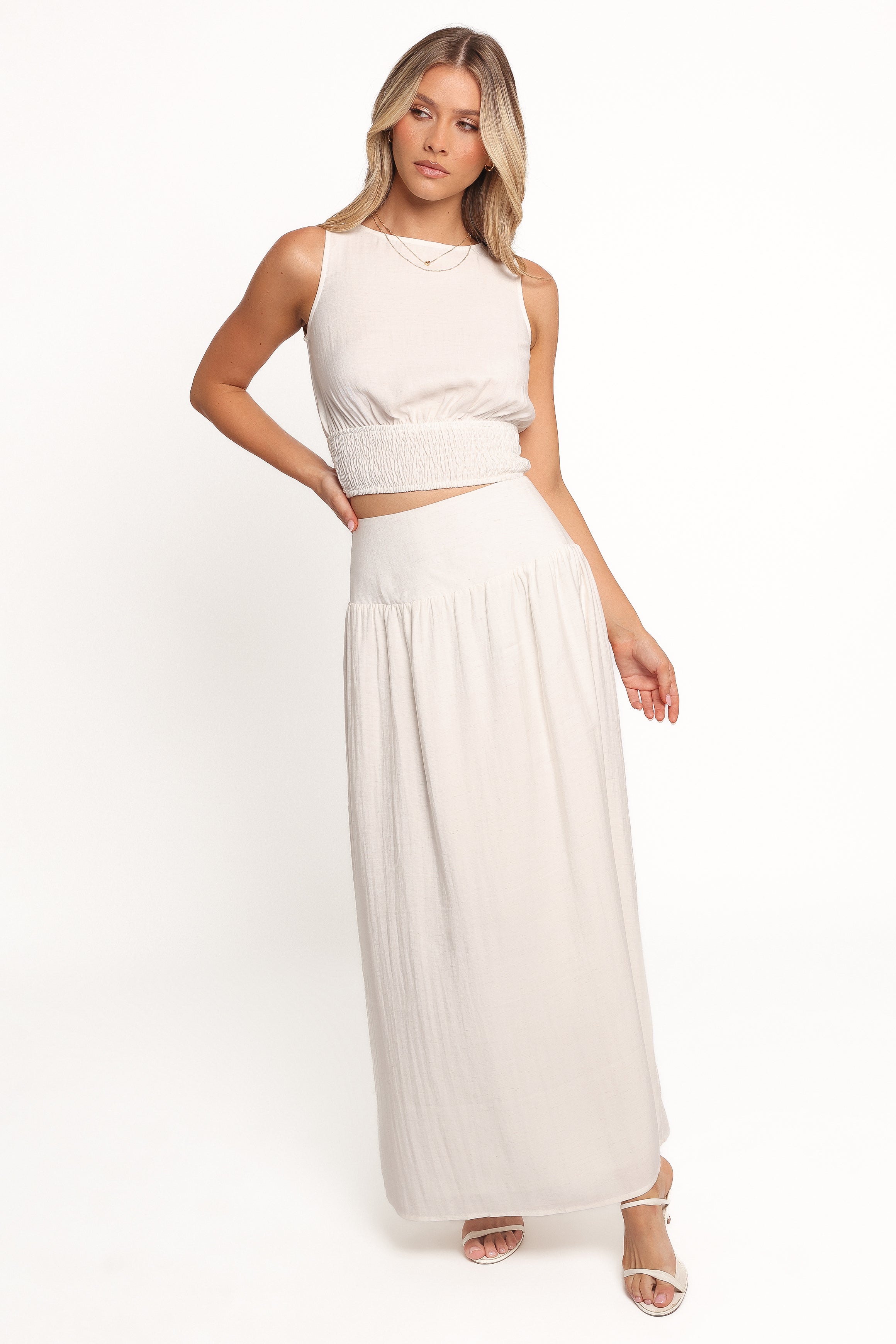 Kerri Skirt Set - White