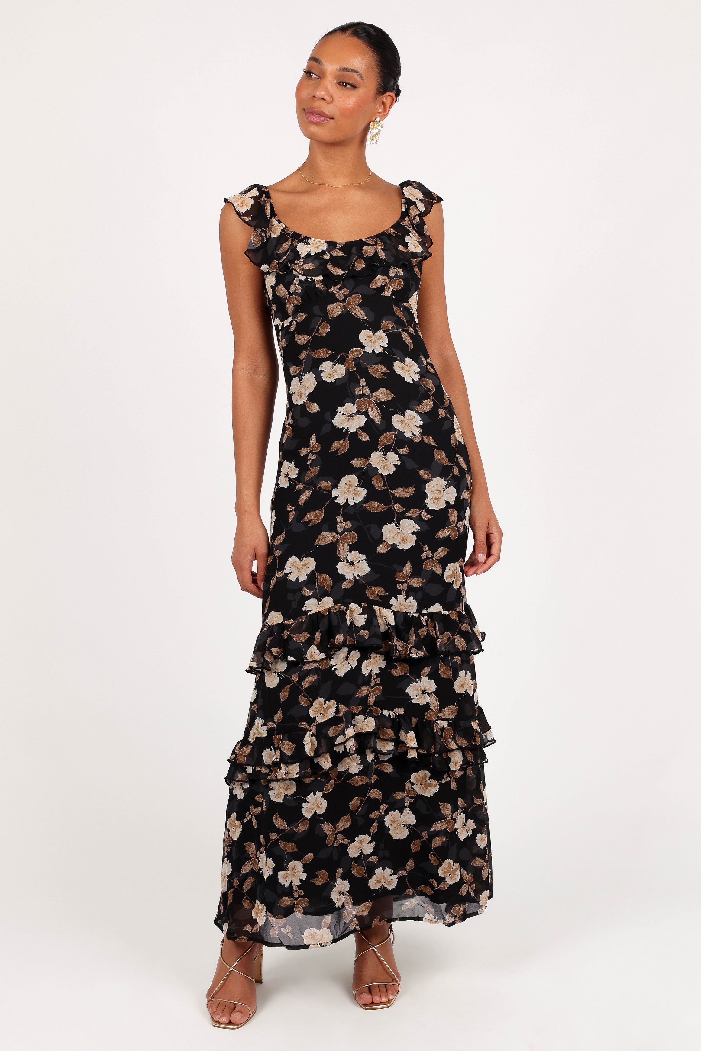 Irelynn Maxi Dress - Black Floral