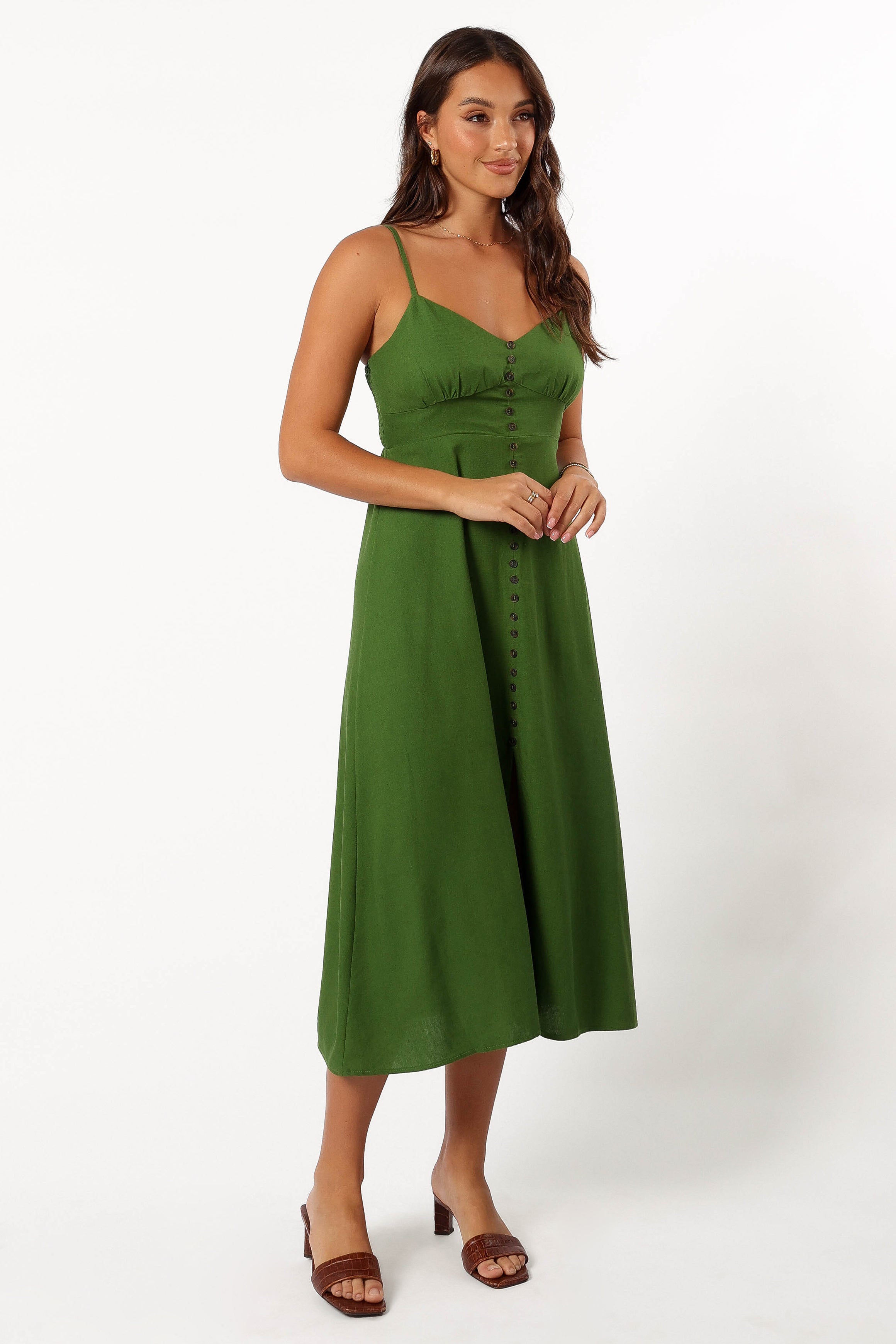 Darby Midi Dress - Ibiza Green