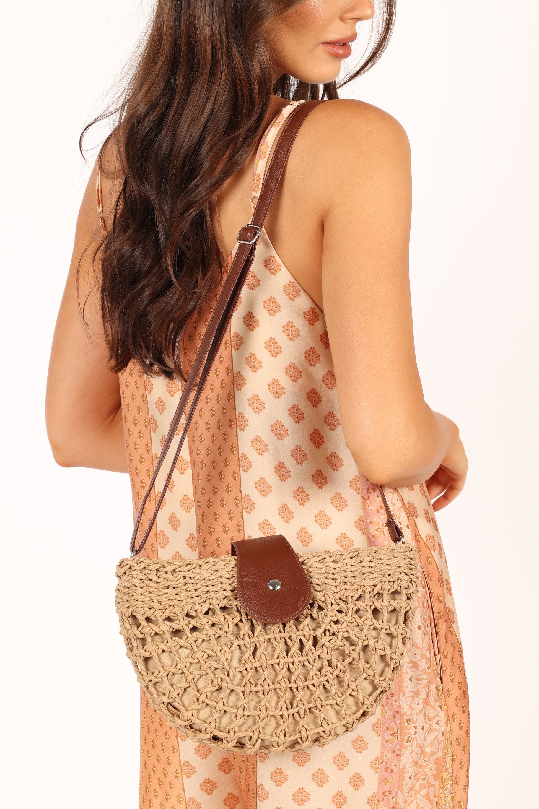 Isle Straw Crossbody Bag - Natural