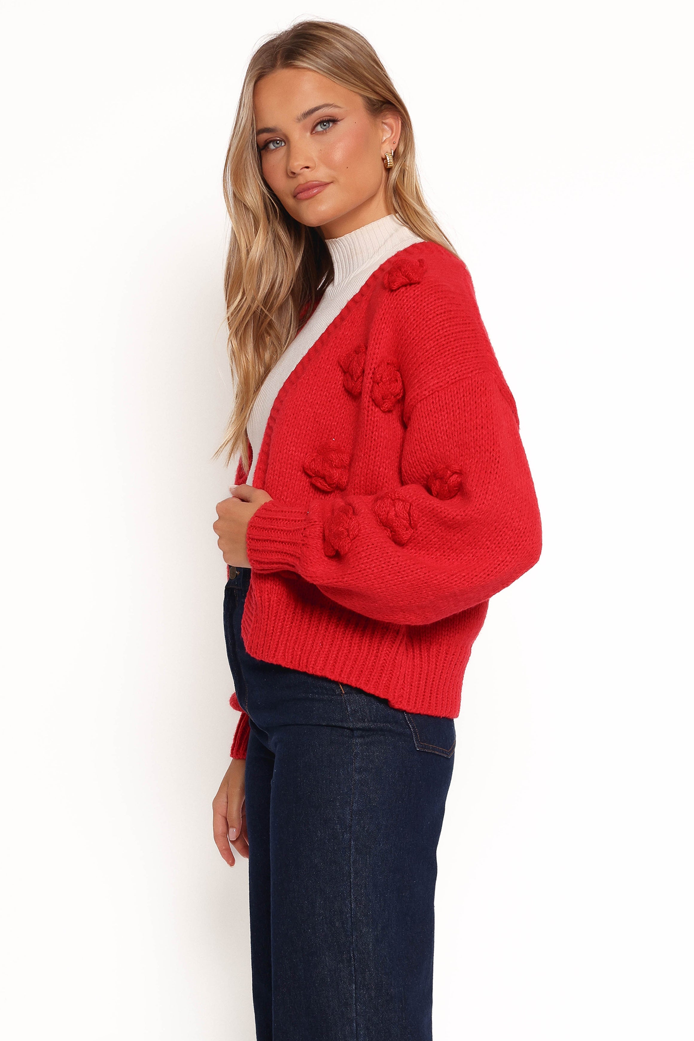 Doralee Rose Cardigan - Red