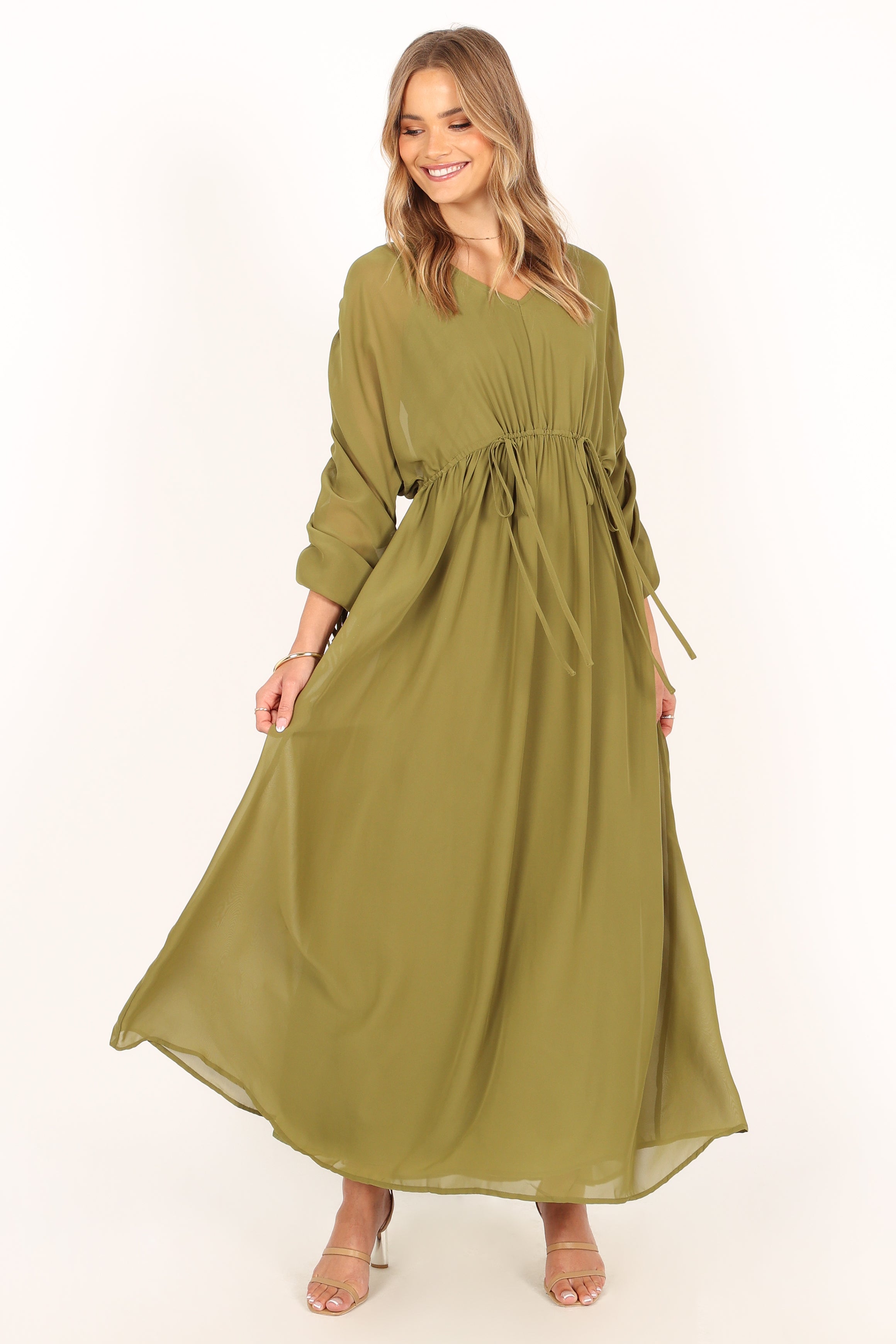 Ramona Long Sleeve Maxi Dress - Sage