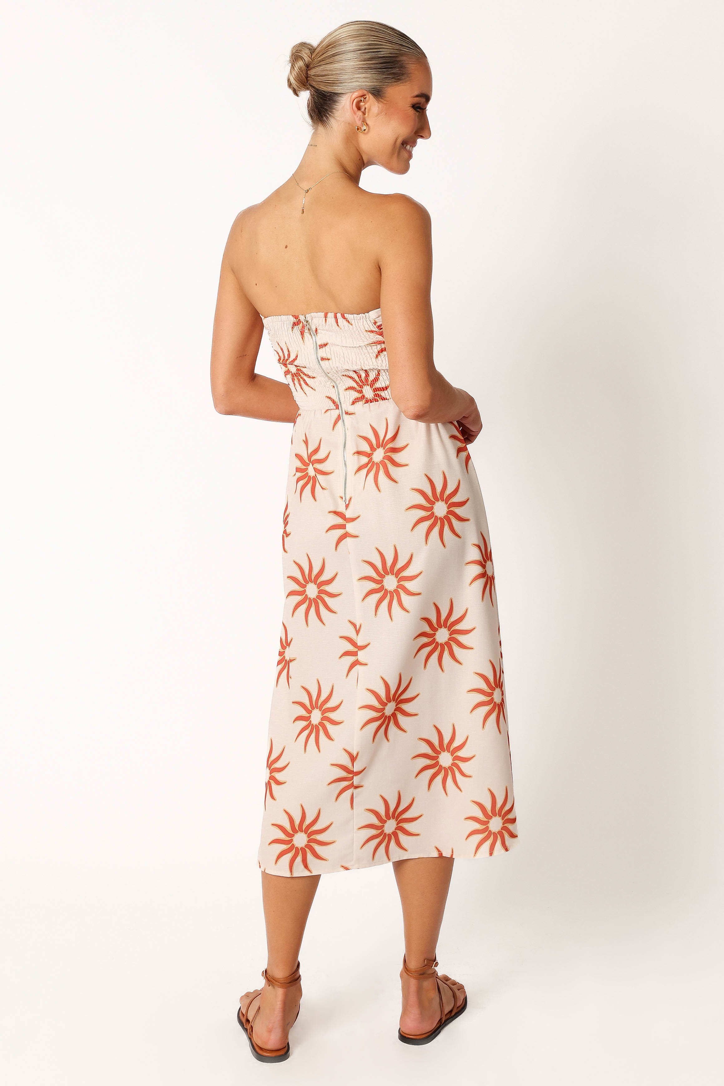 Ryder Strapless Midi Dress - Soleil