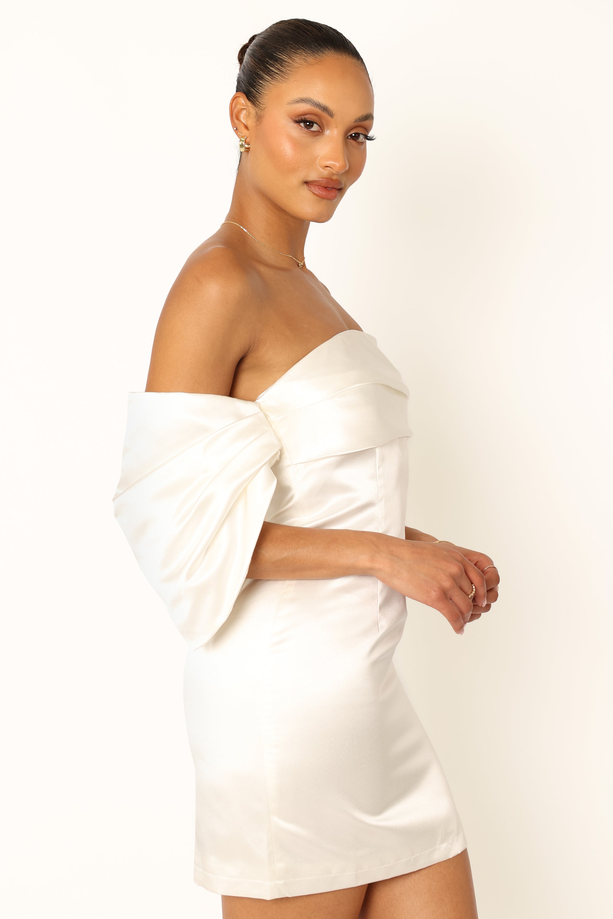 Nisha Strapless Mini Dress - White