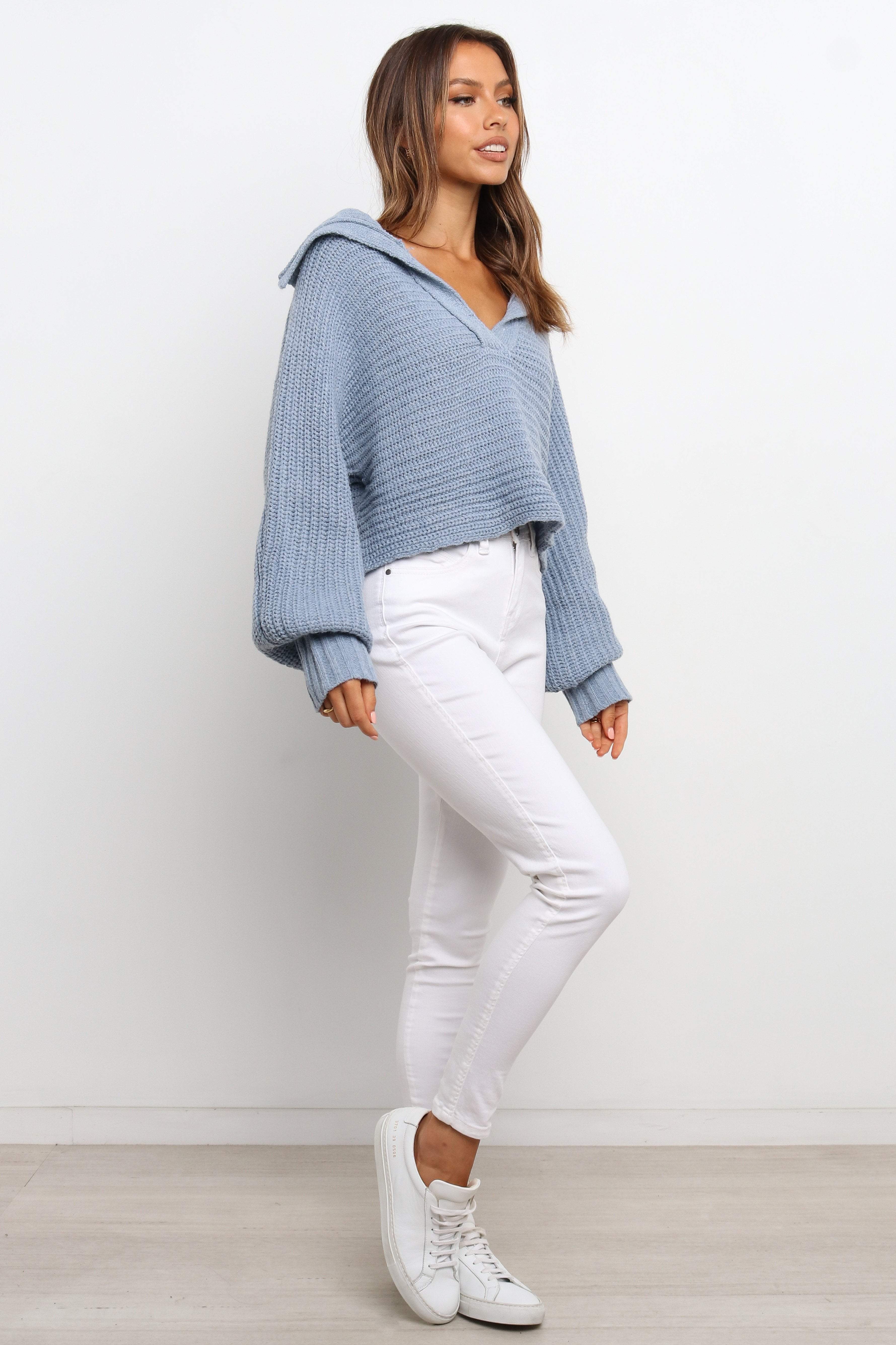 Declan Knit Sweater - Blue