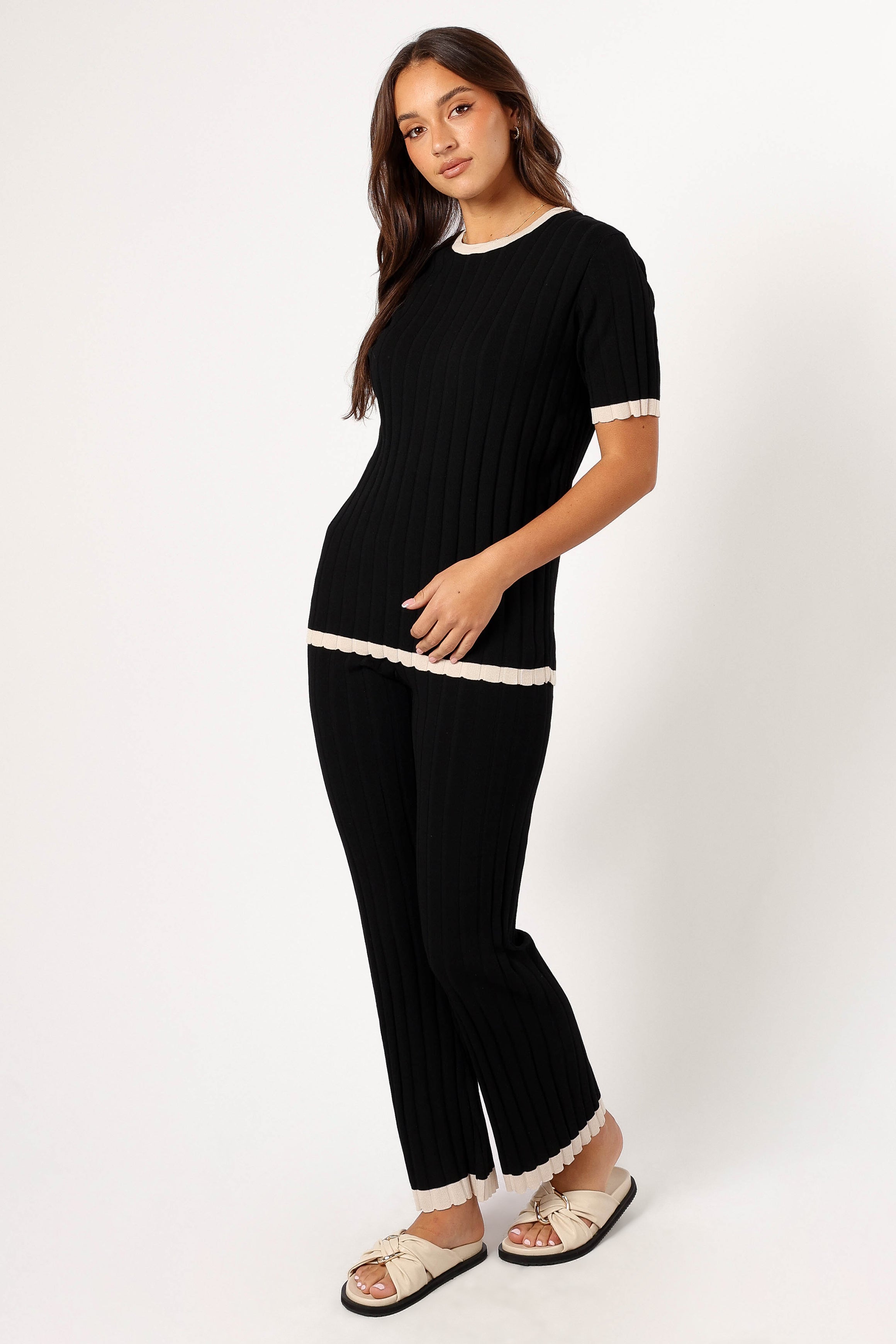 Henrie Knit Set - Black Beige