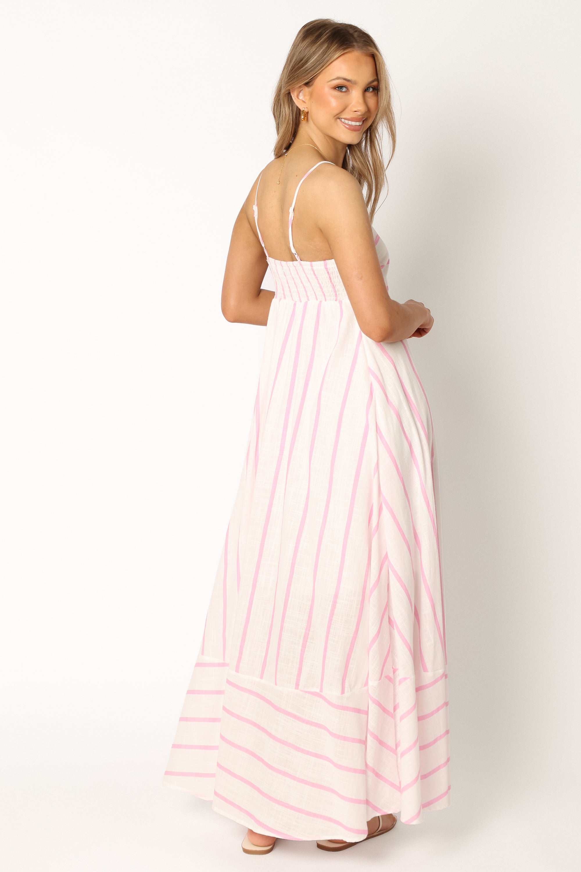 Seville Maxi Dress - Pink Stripe