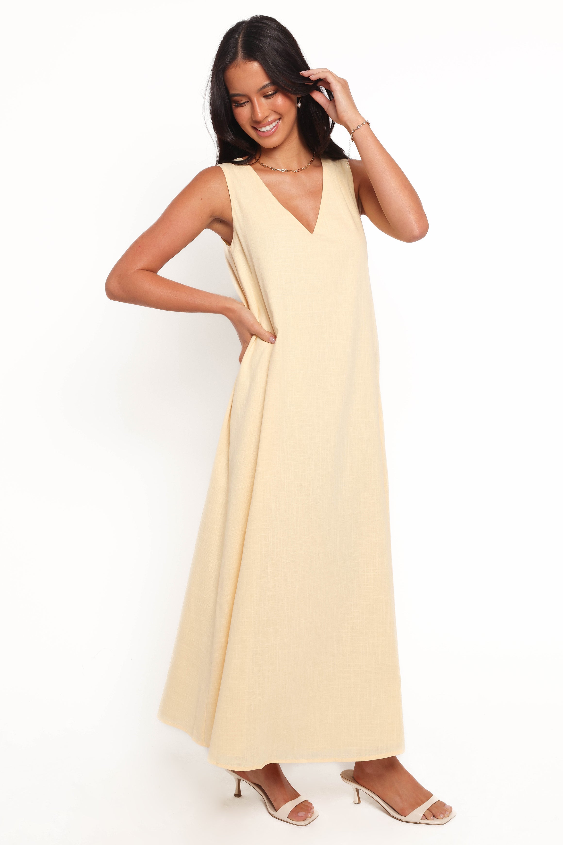 Lía Maxi Dress - Lemon