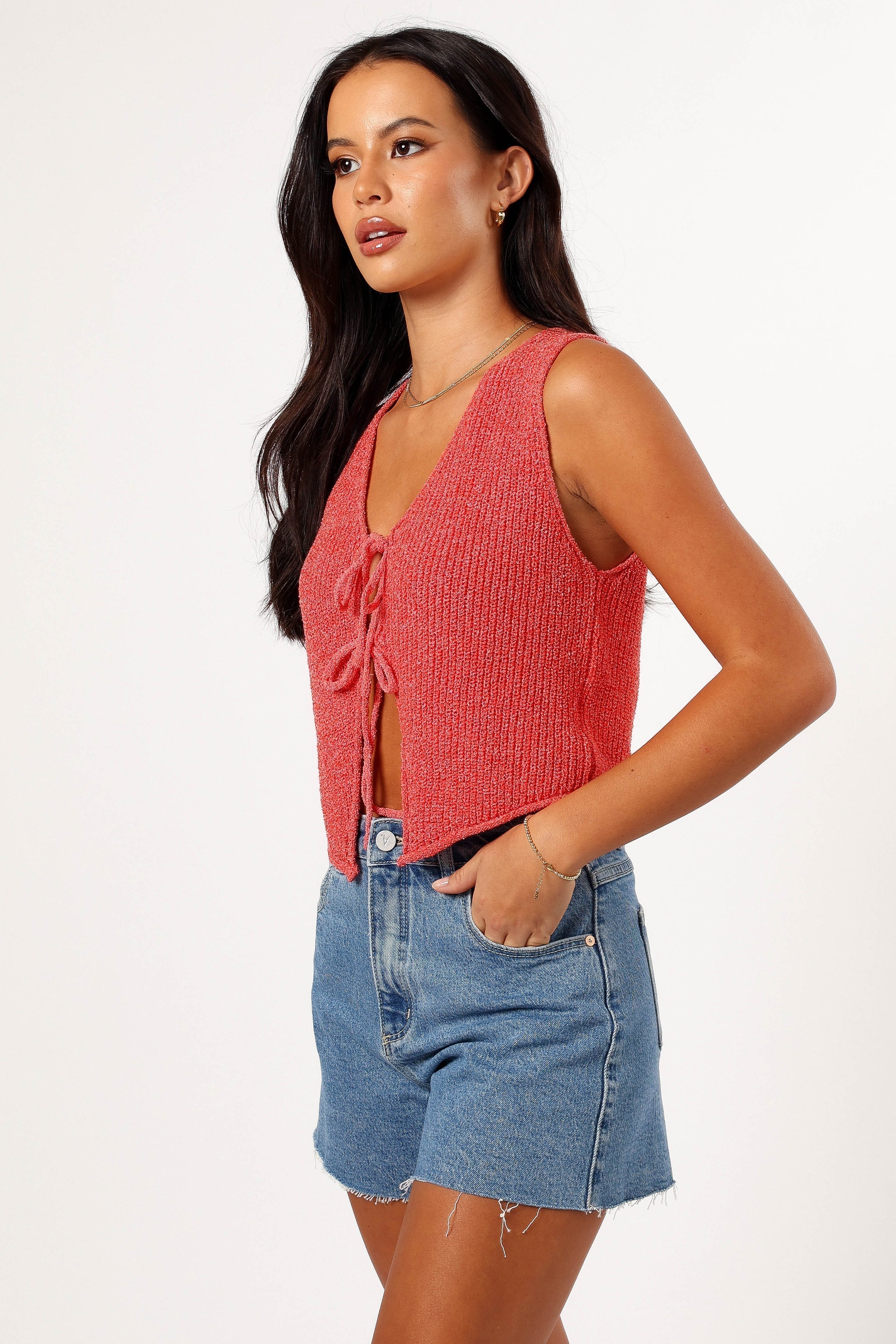 Kendall Knit Top - Red