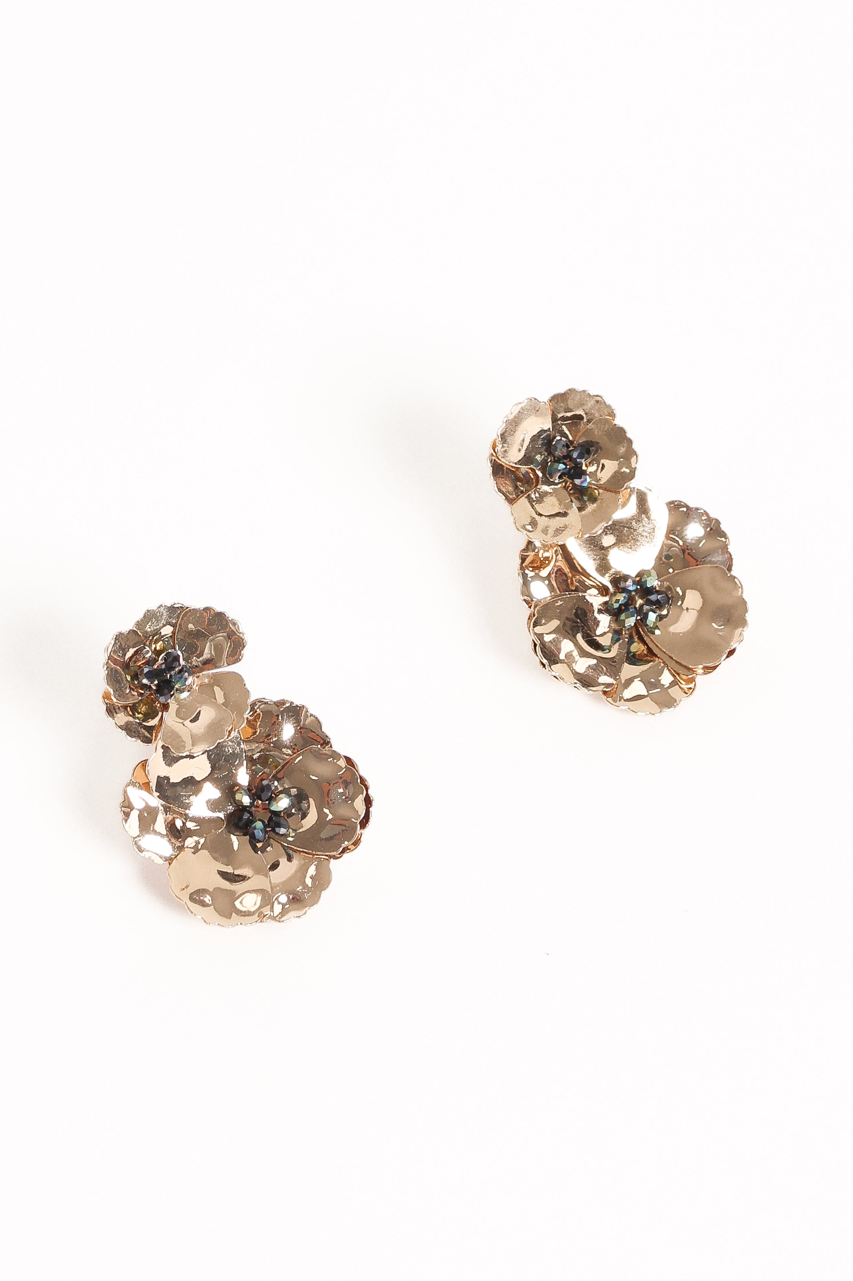 Evelina Flower Earrings - Gold