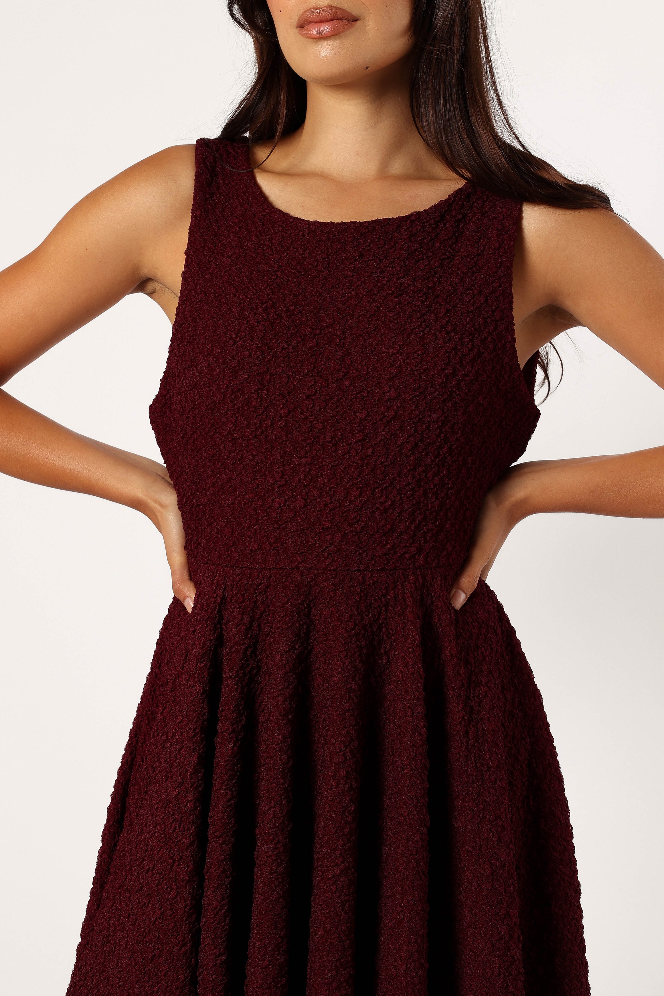 Margaret Mini Dress - Burgundy