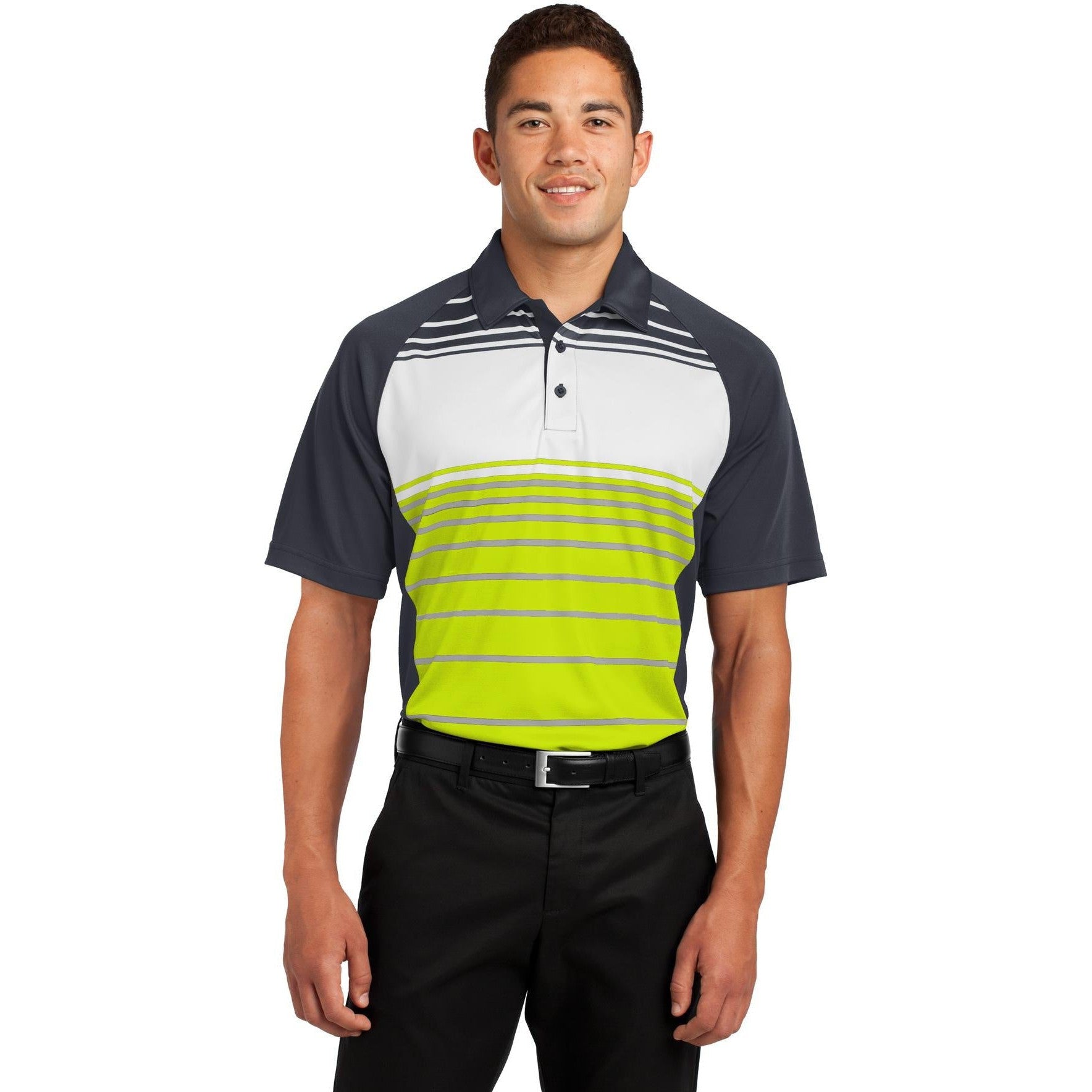 CLOSEOUT - Sport-Tek Dry Zone Sublimated Stripe Polo