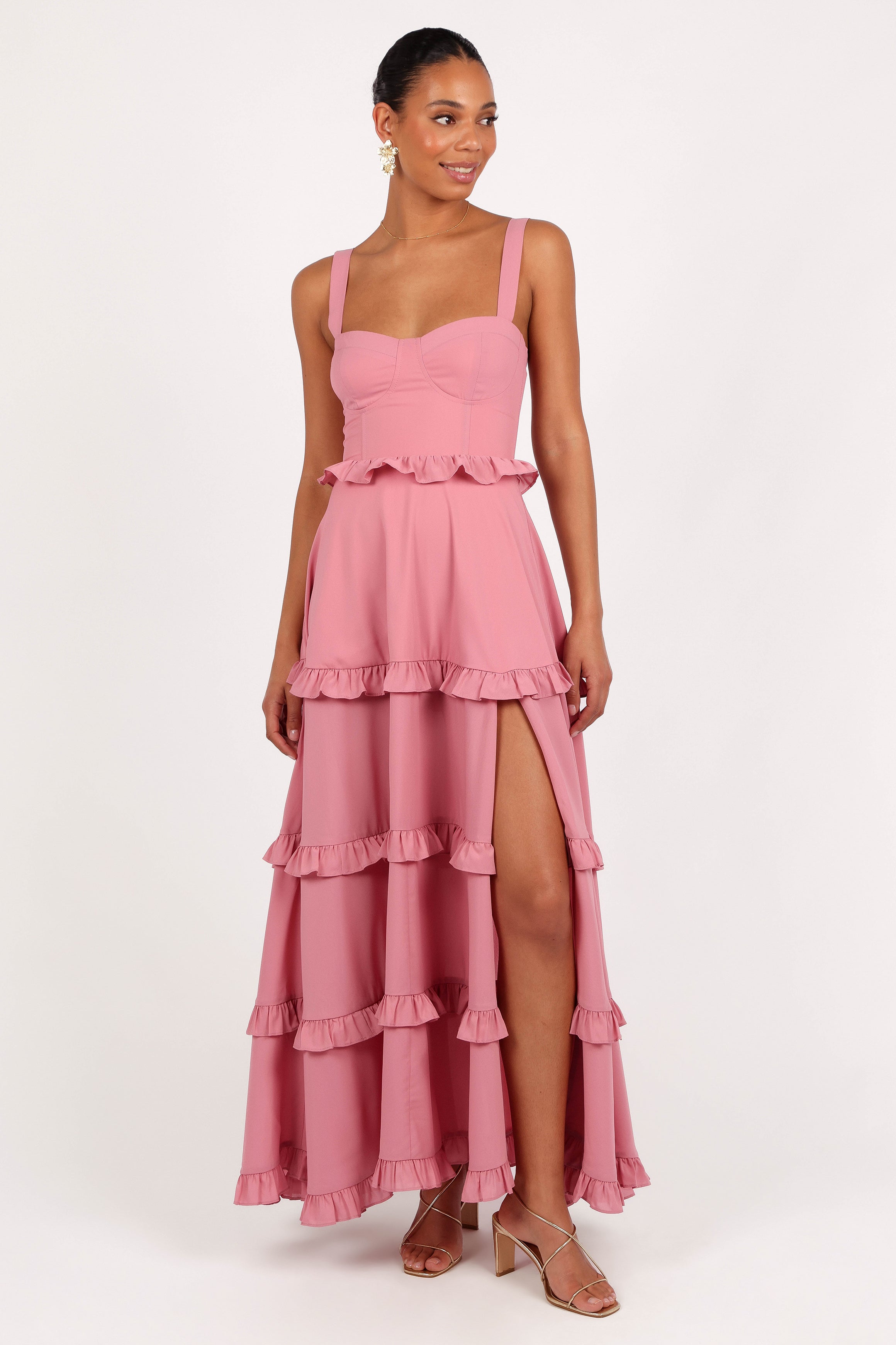 Lillee Tiered Maxi Dress - Mauve