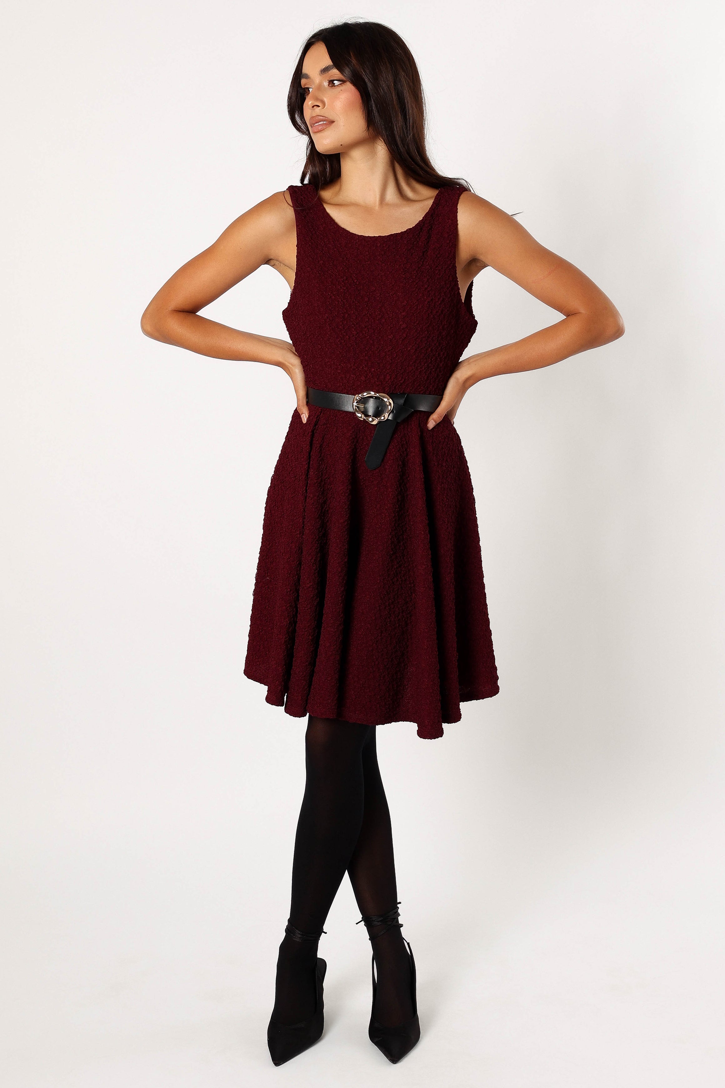 Margaret Mini Dress - Burgundy