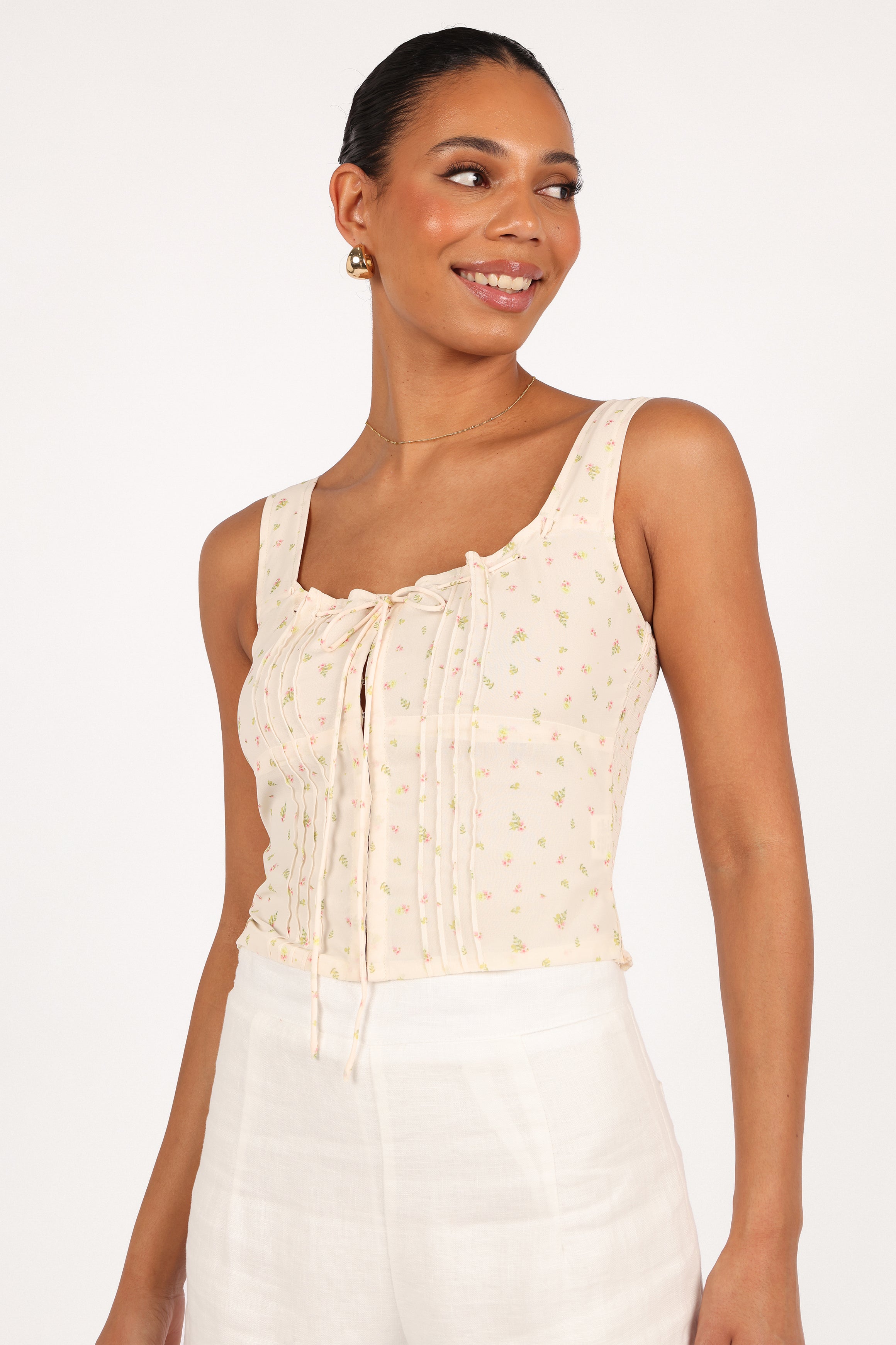 Alice Corset Top - Tiny Blooms