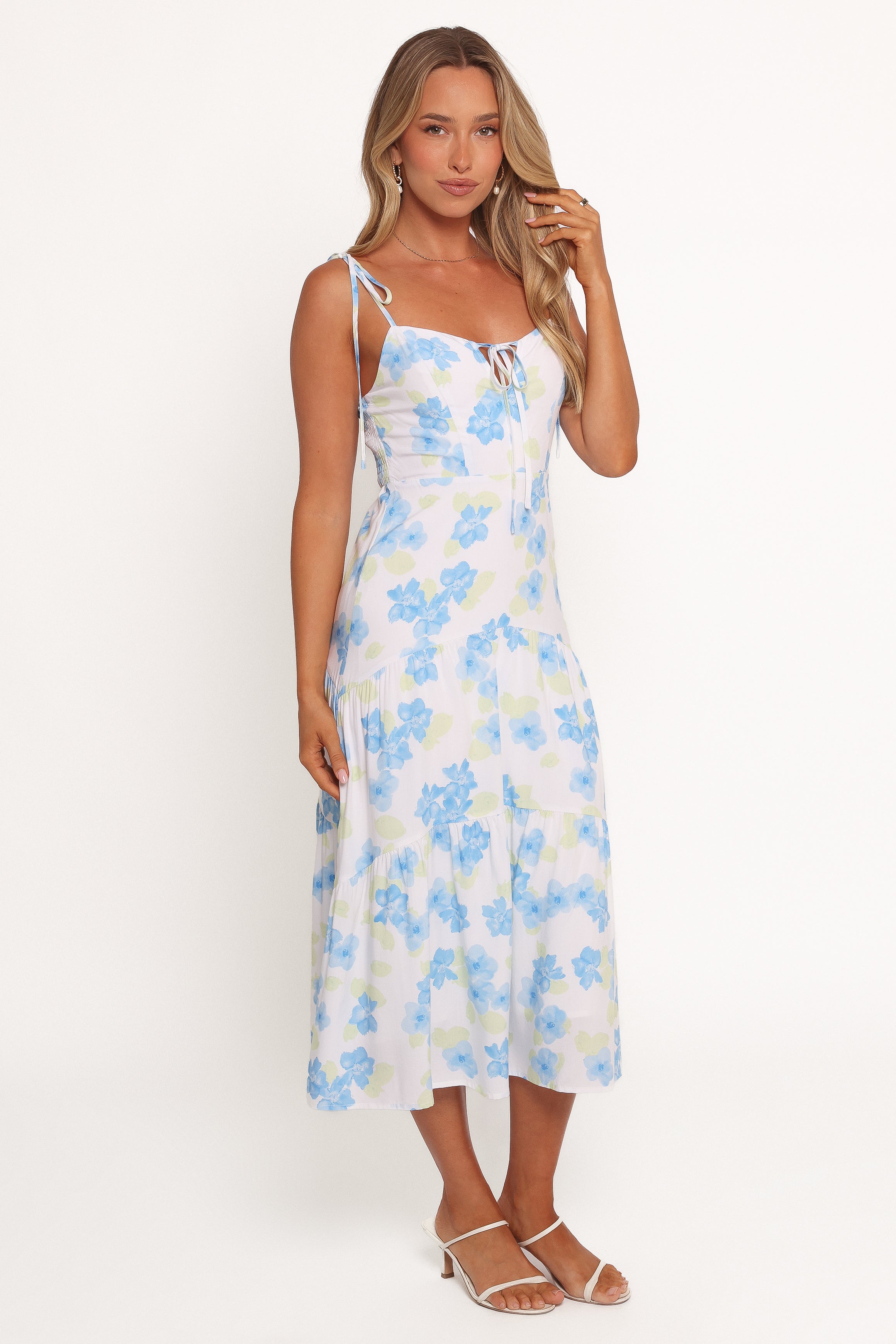 Kieran Midi Dress - Blue Floral