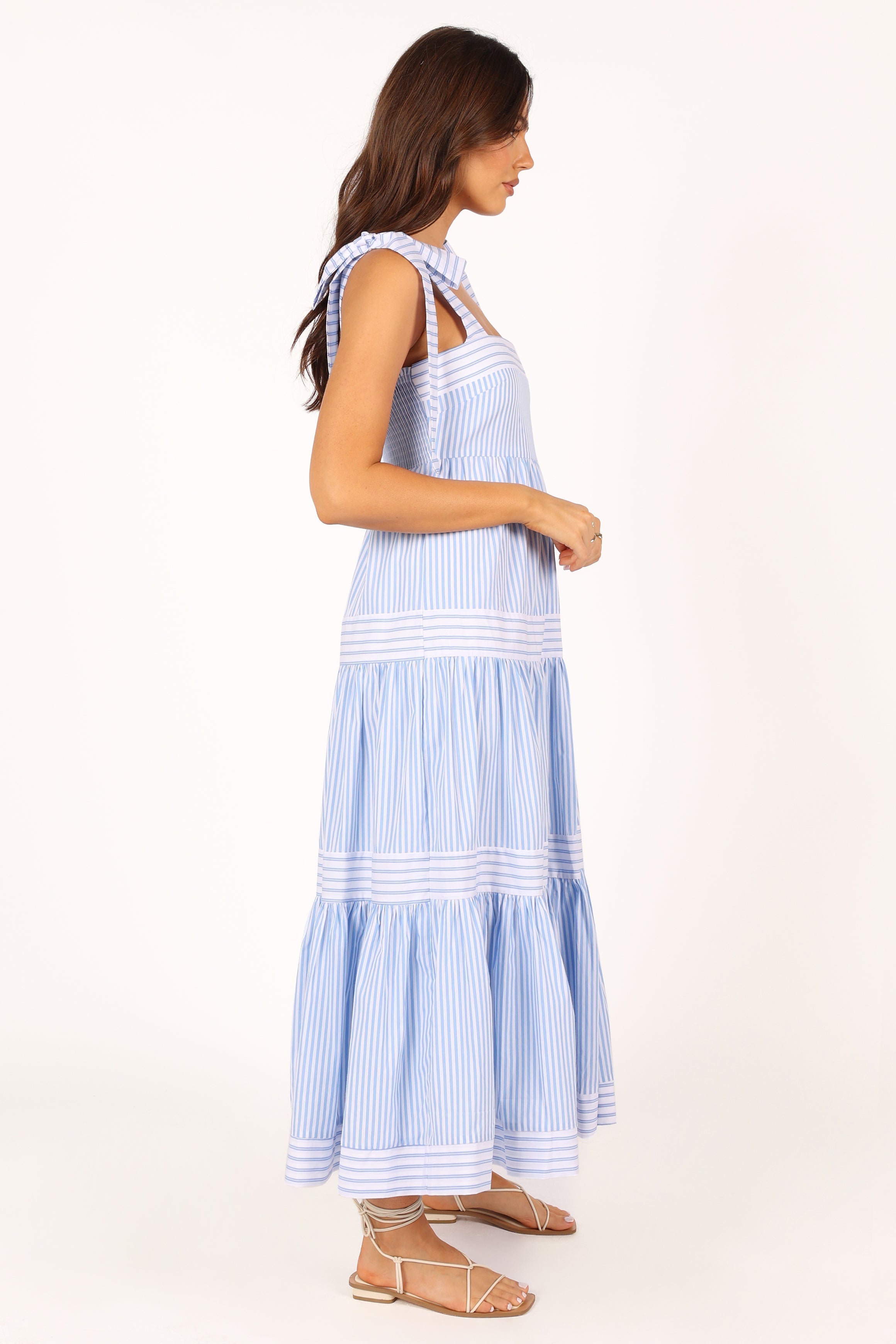 Bella Maxi Dress - Blue Stripe