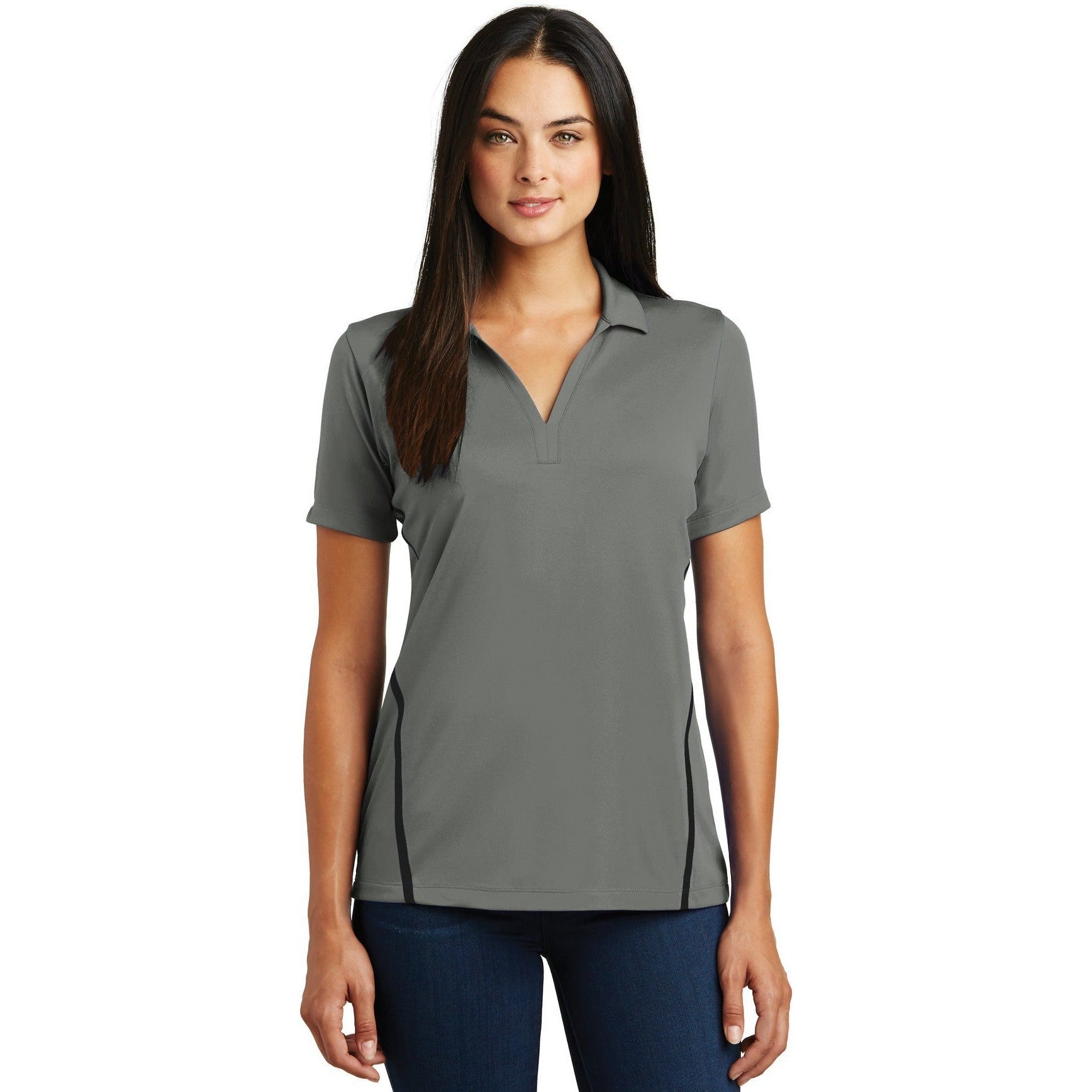 CLOSEOUT - Sport-Tek Ladies Contrast PosiCharge Tough Polo