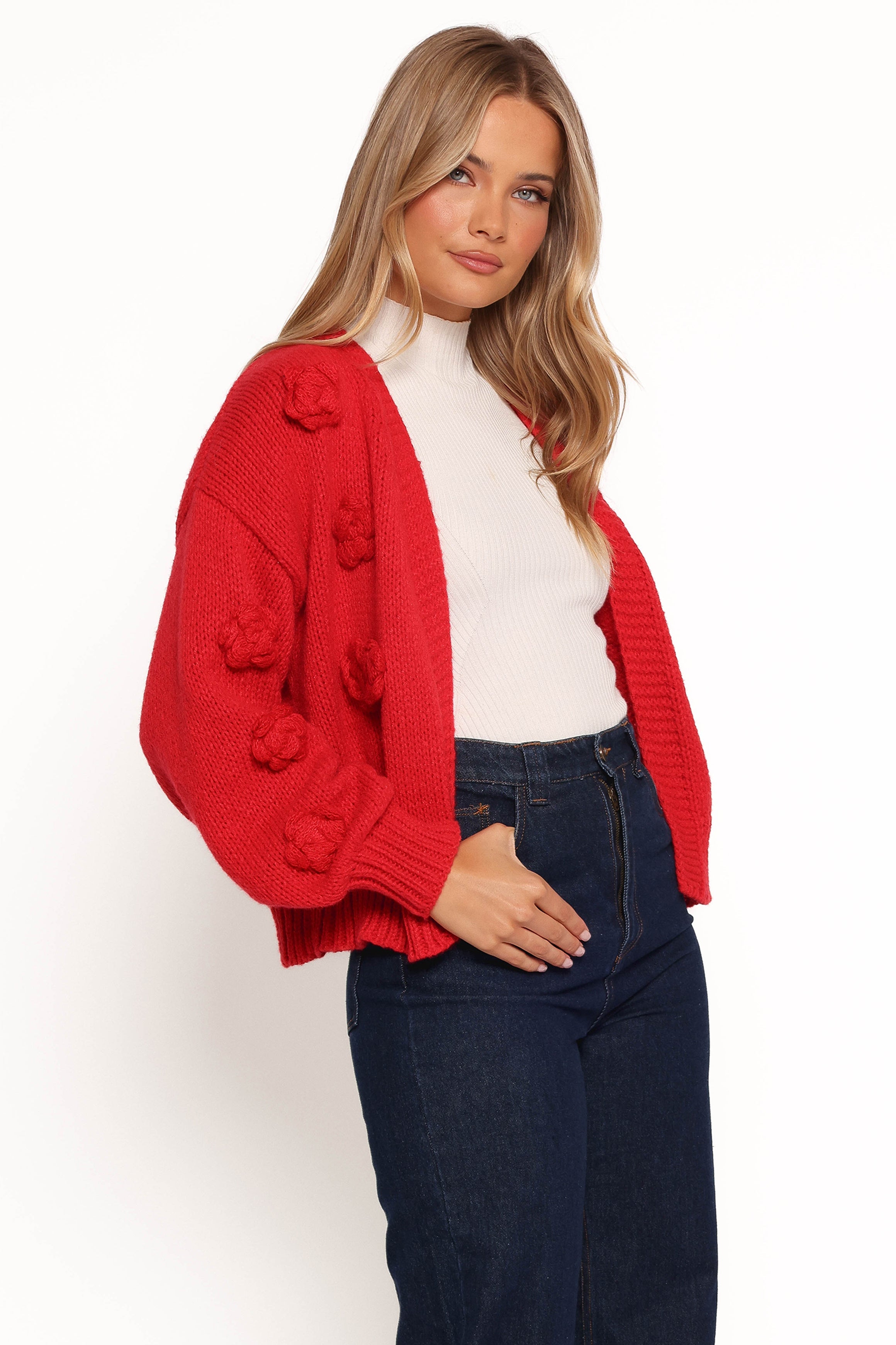 Doralee Rose Cardigan - Red