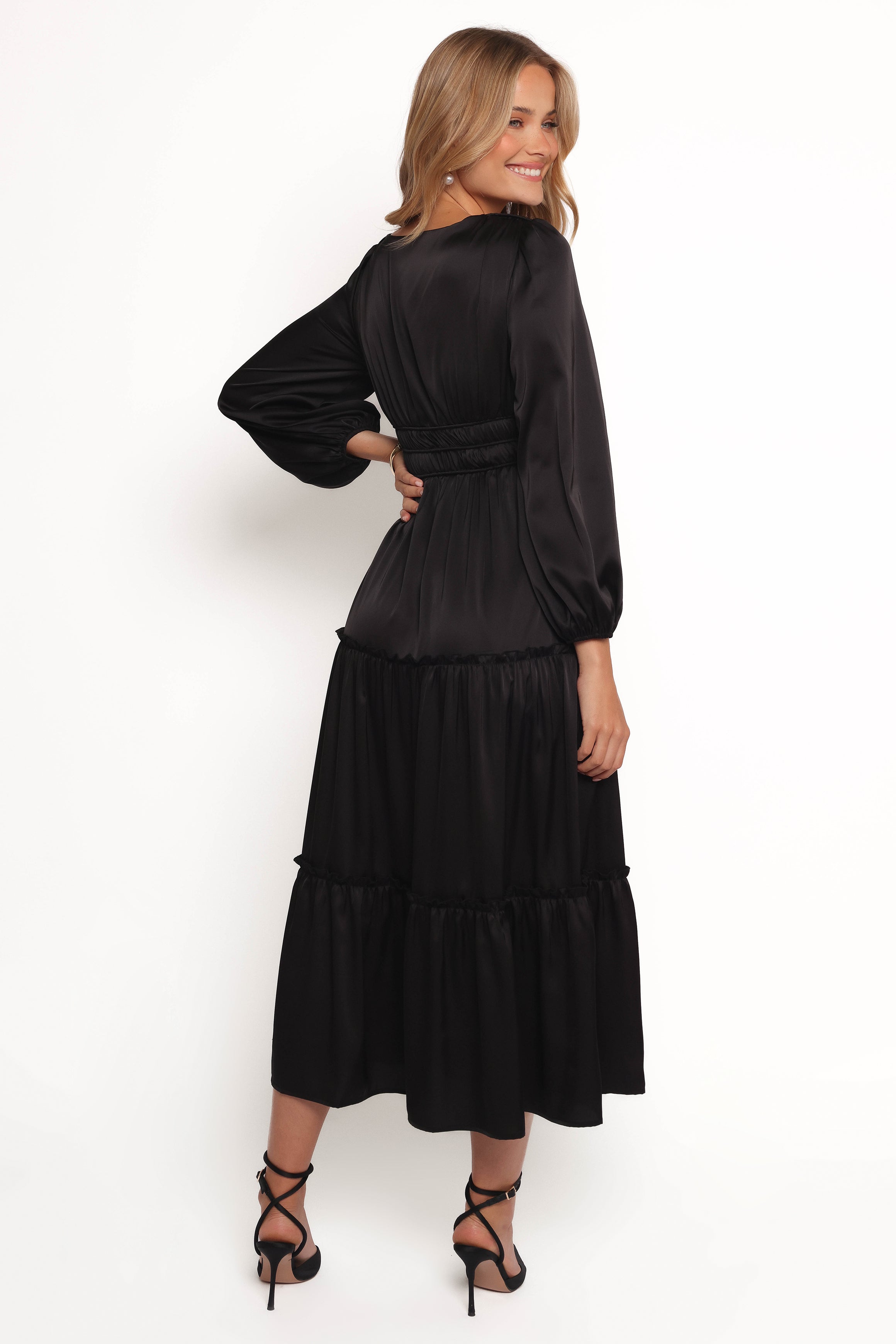 Rowen Long Sleeve Maxi Dress - Black