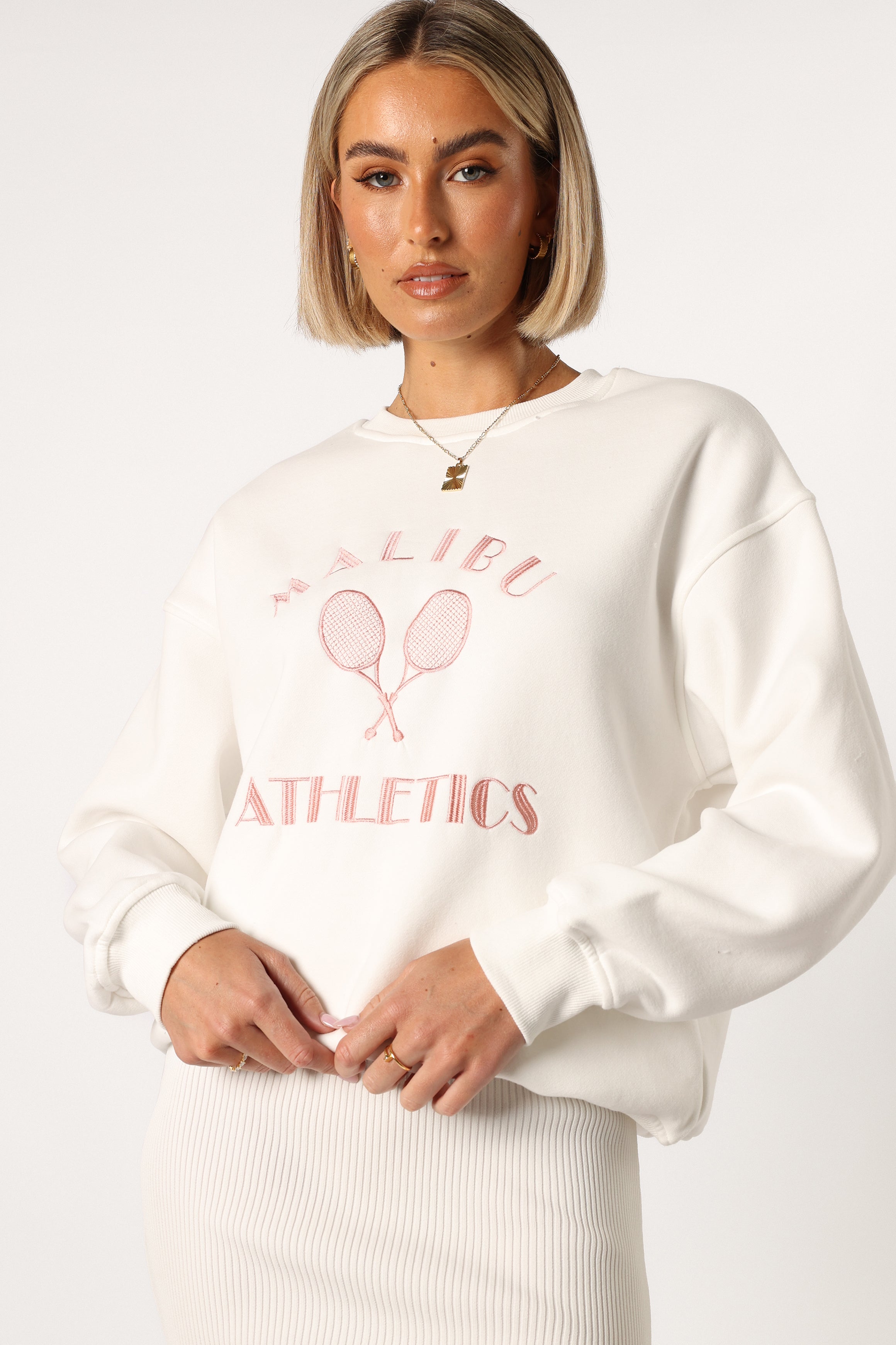 Cielo Malibu Athletics Sweatshirt - White