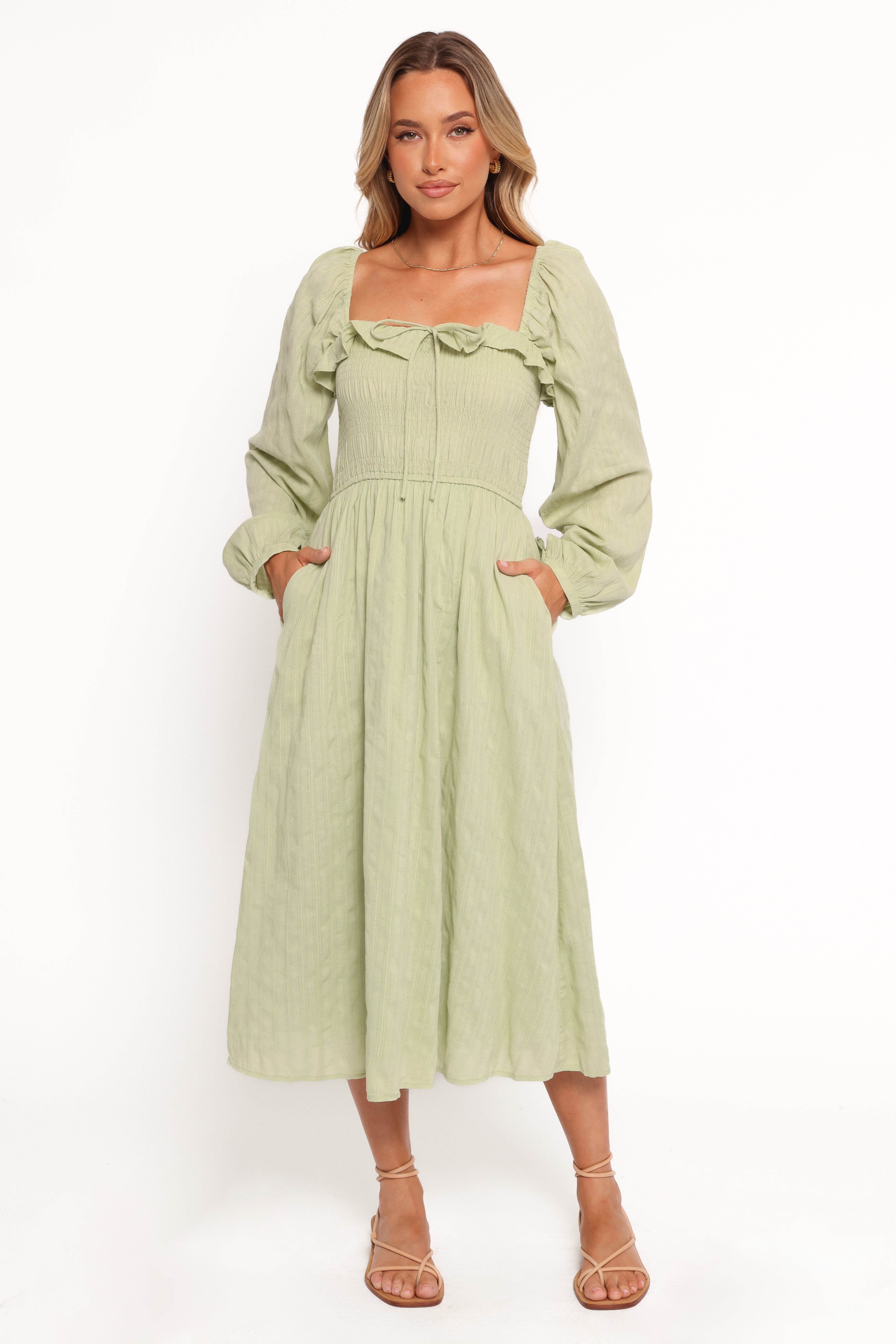 Ophelia Midi Dress - Olive