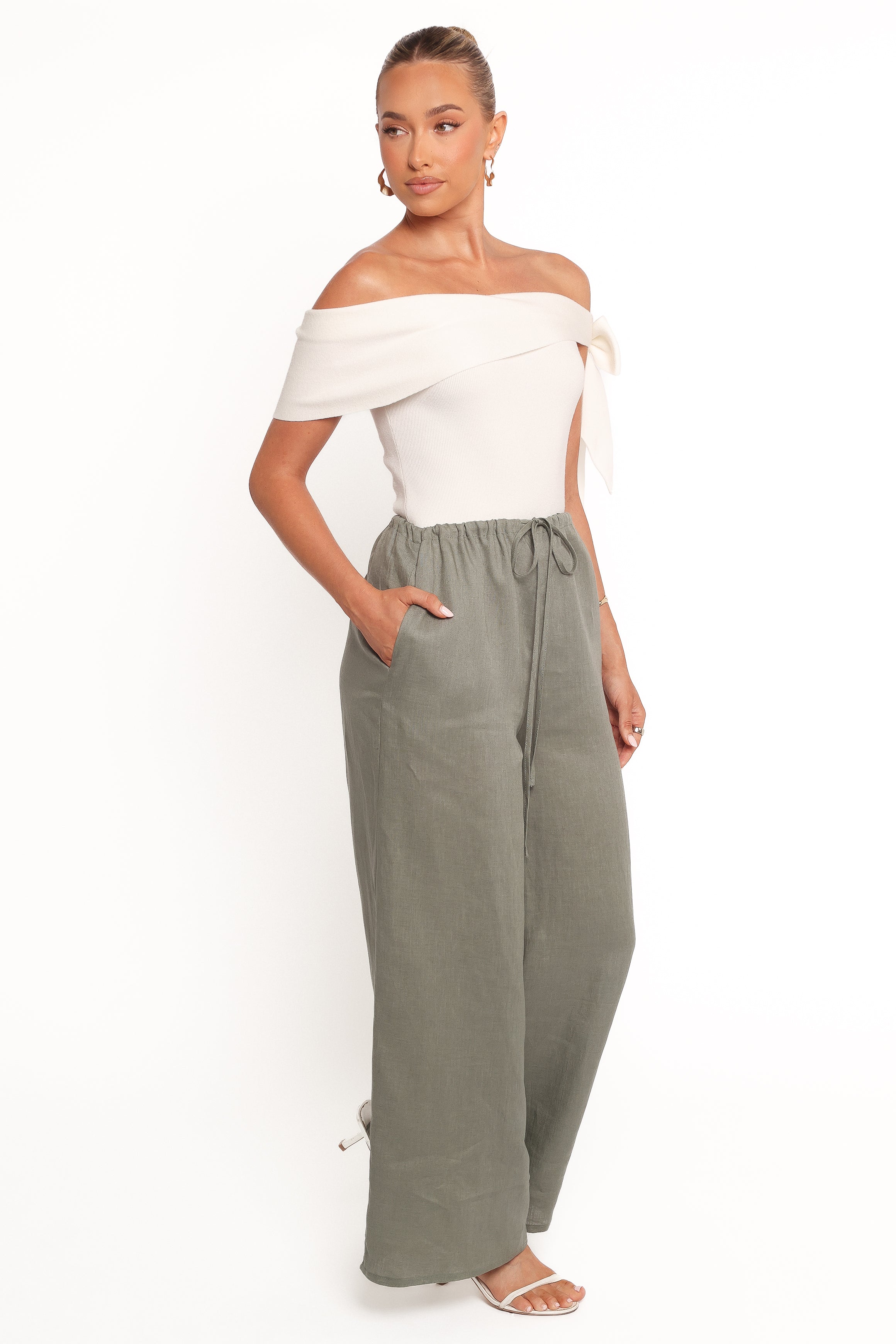 Clairo Linen Pant - Olive