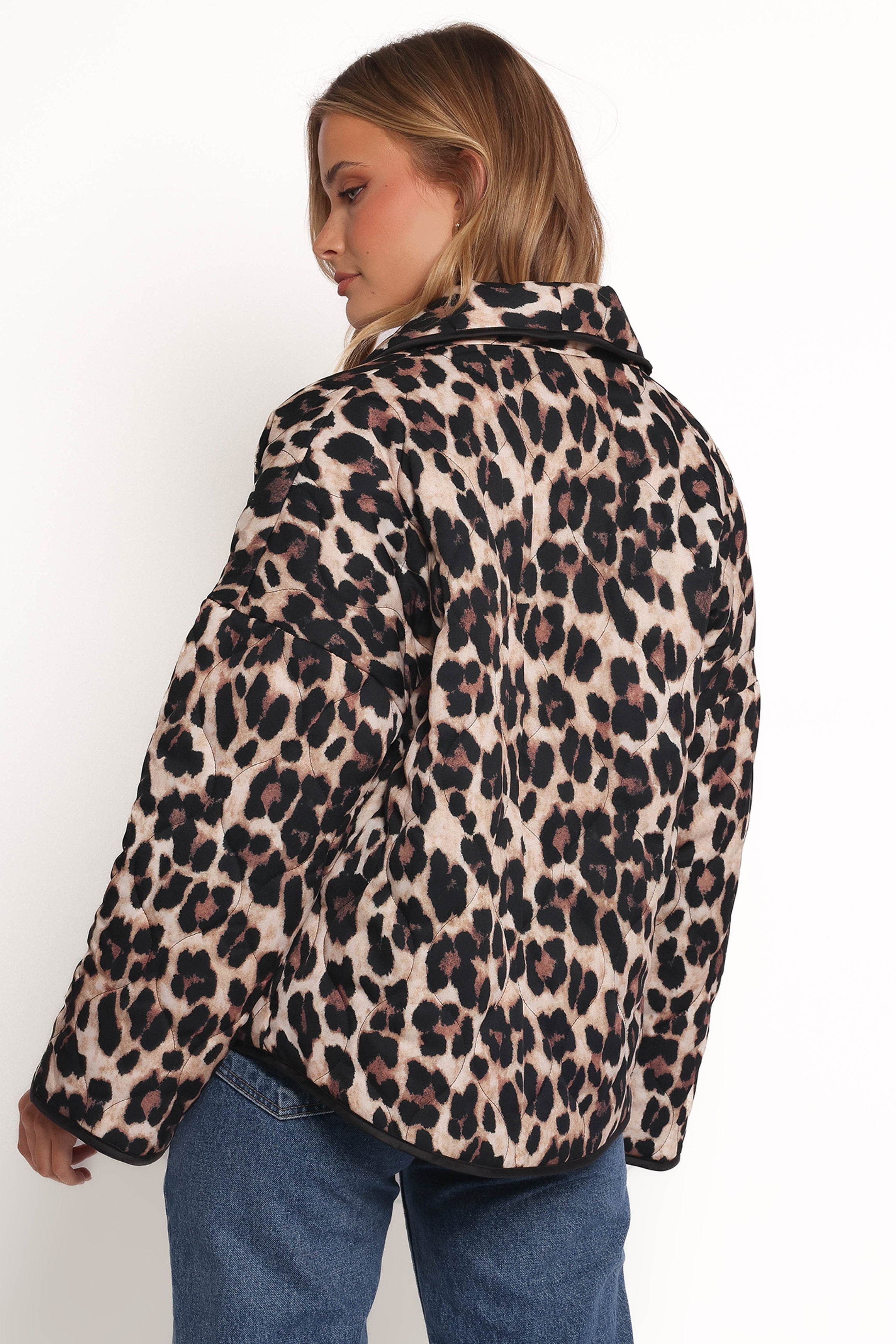 Marcos Leopard Print Quilted Jacket - Leopard