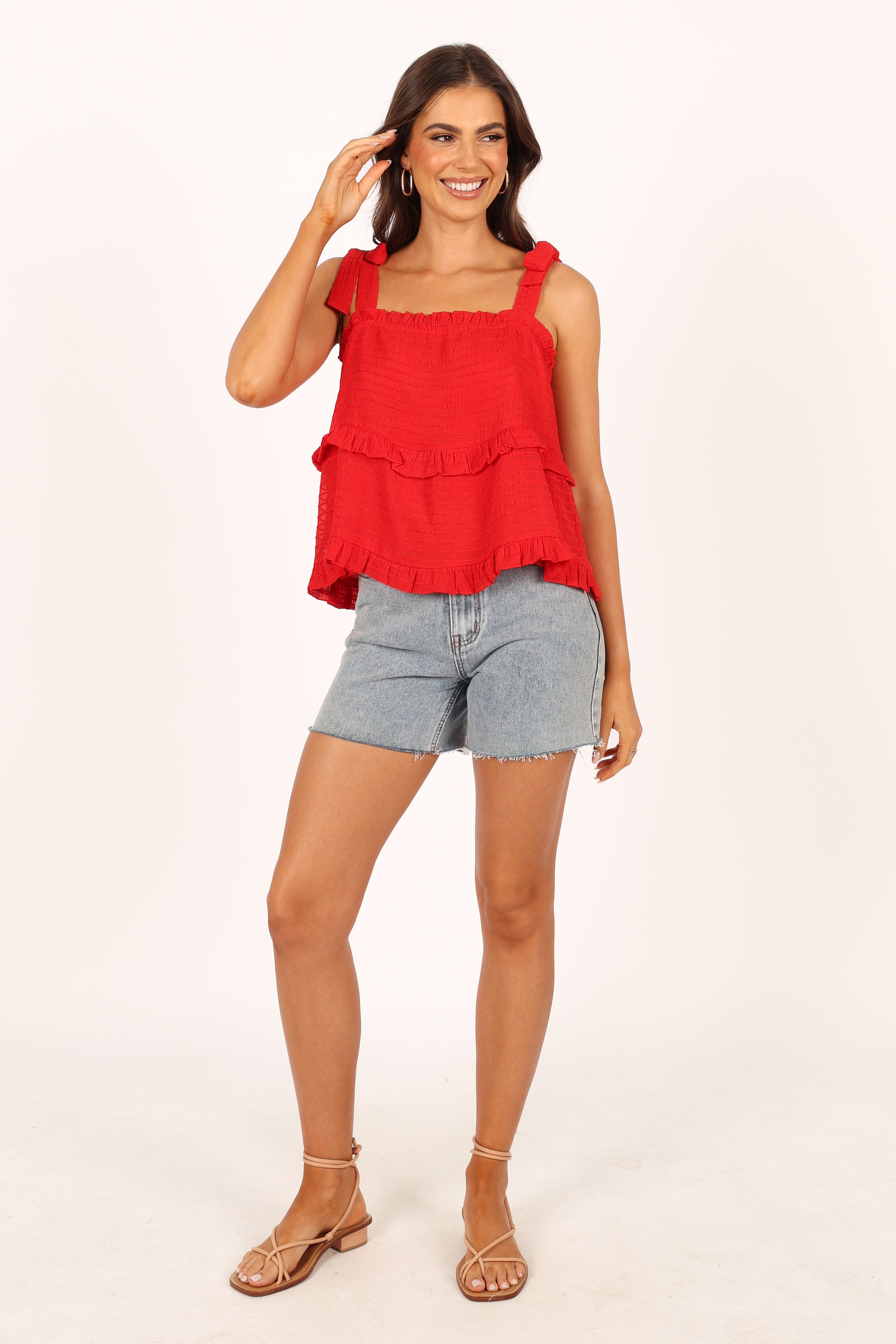 Avery Tiered Top - Red