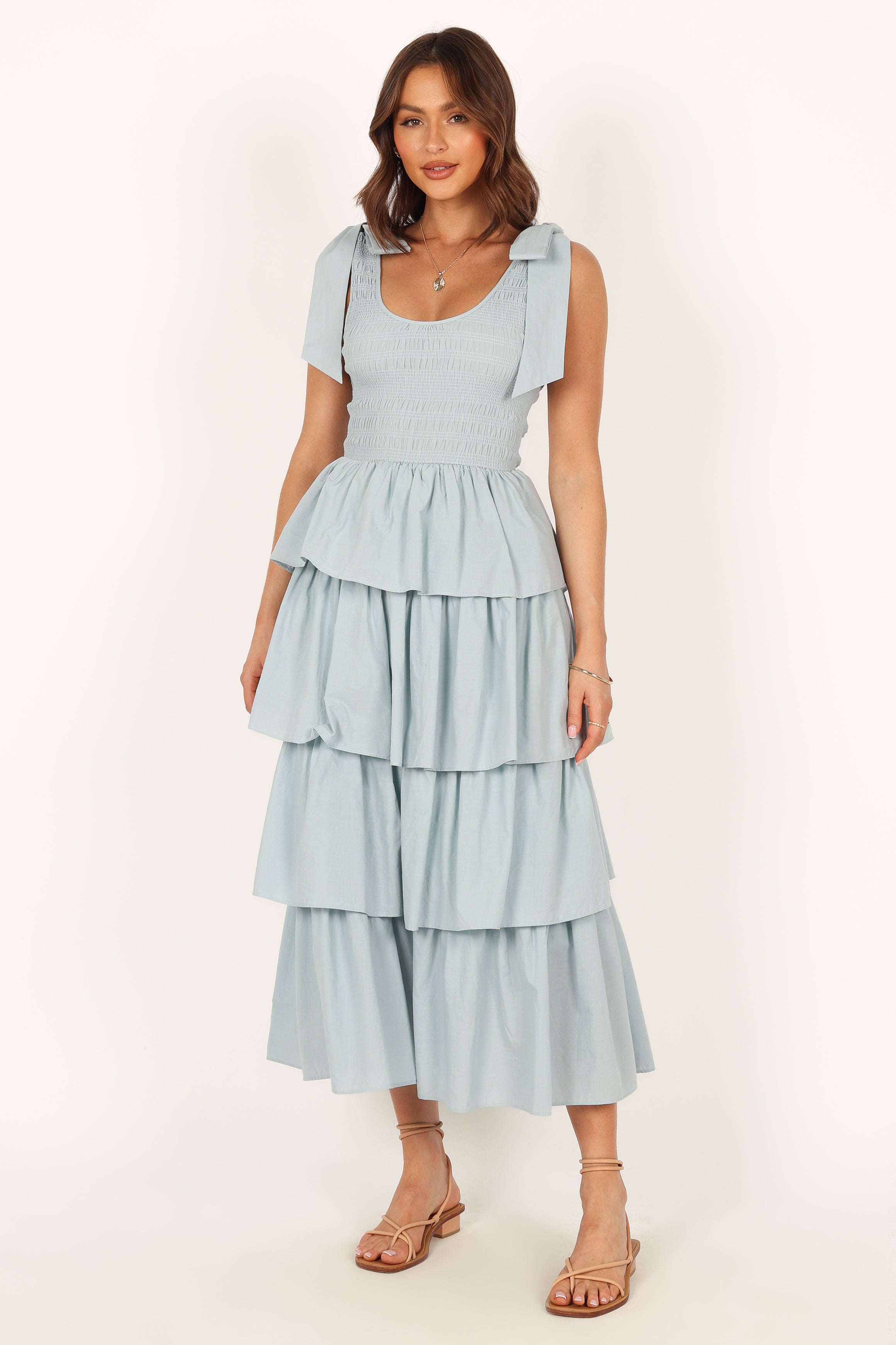 Raphael Tiered Maxi Dress - Blue