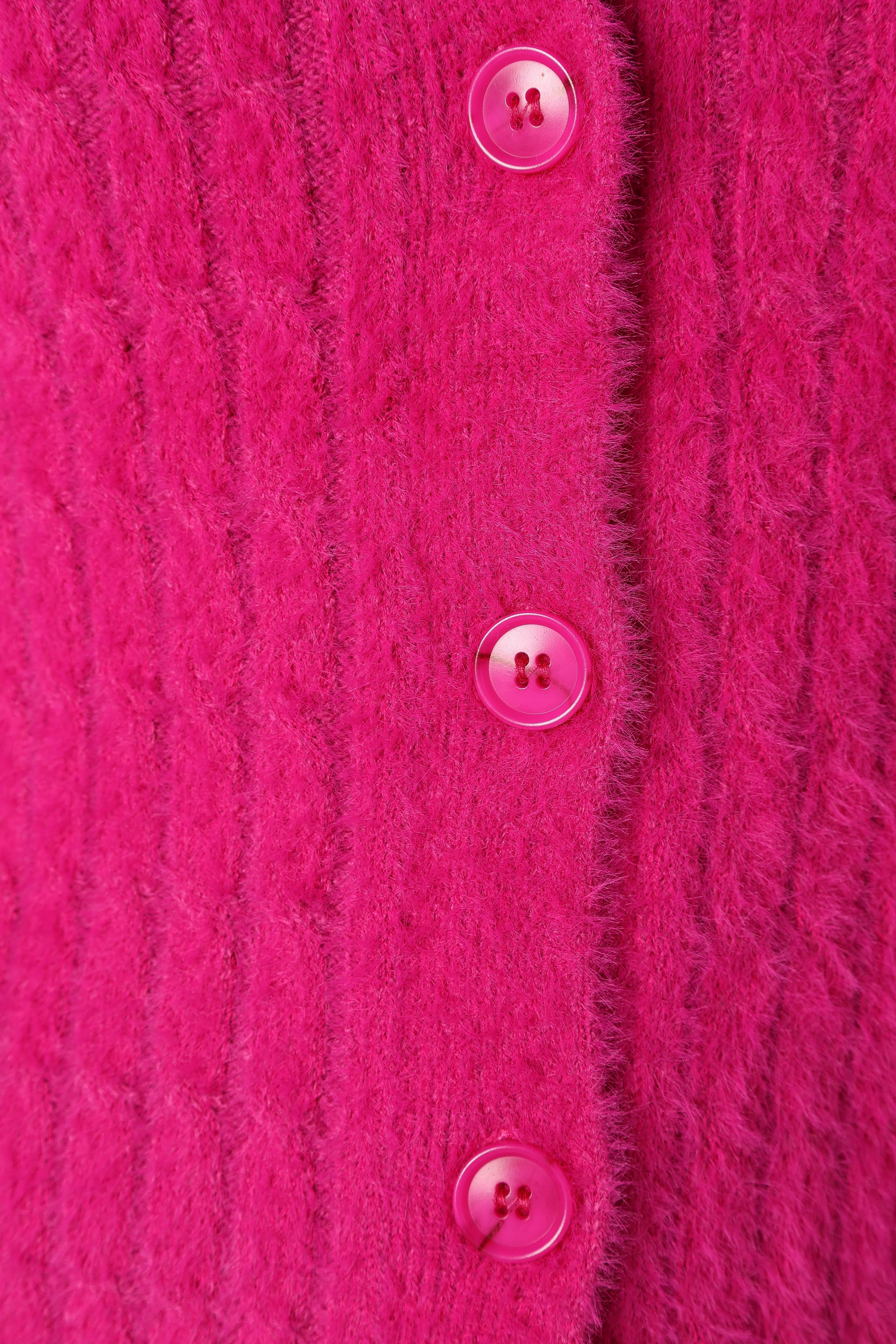 Ryann Button Front Cardigan - Magenta