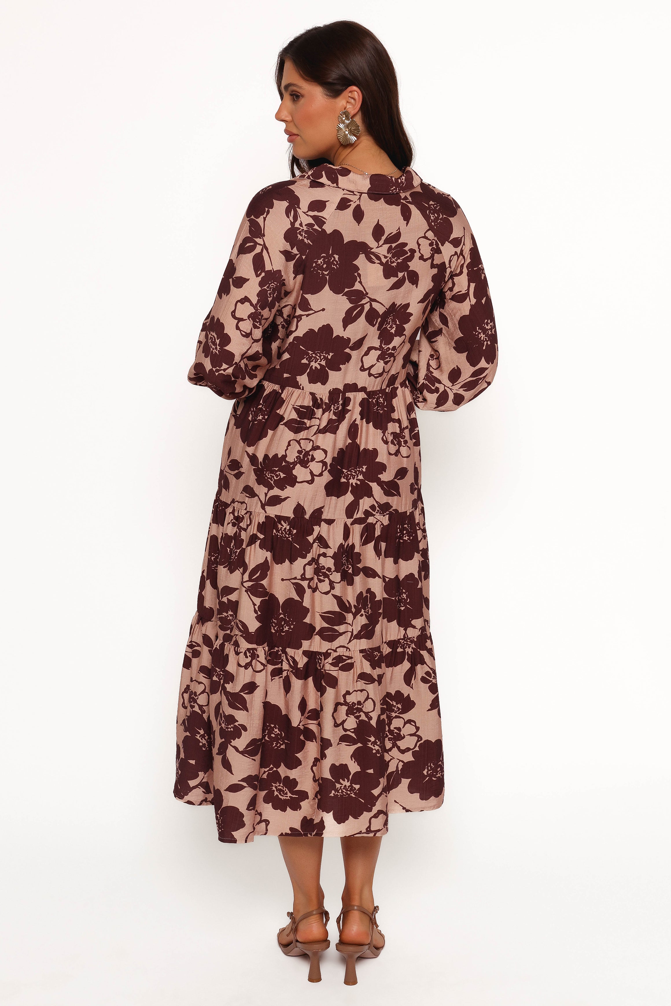 Isaac Maxi Dress - Brown Floral