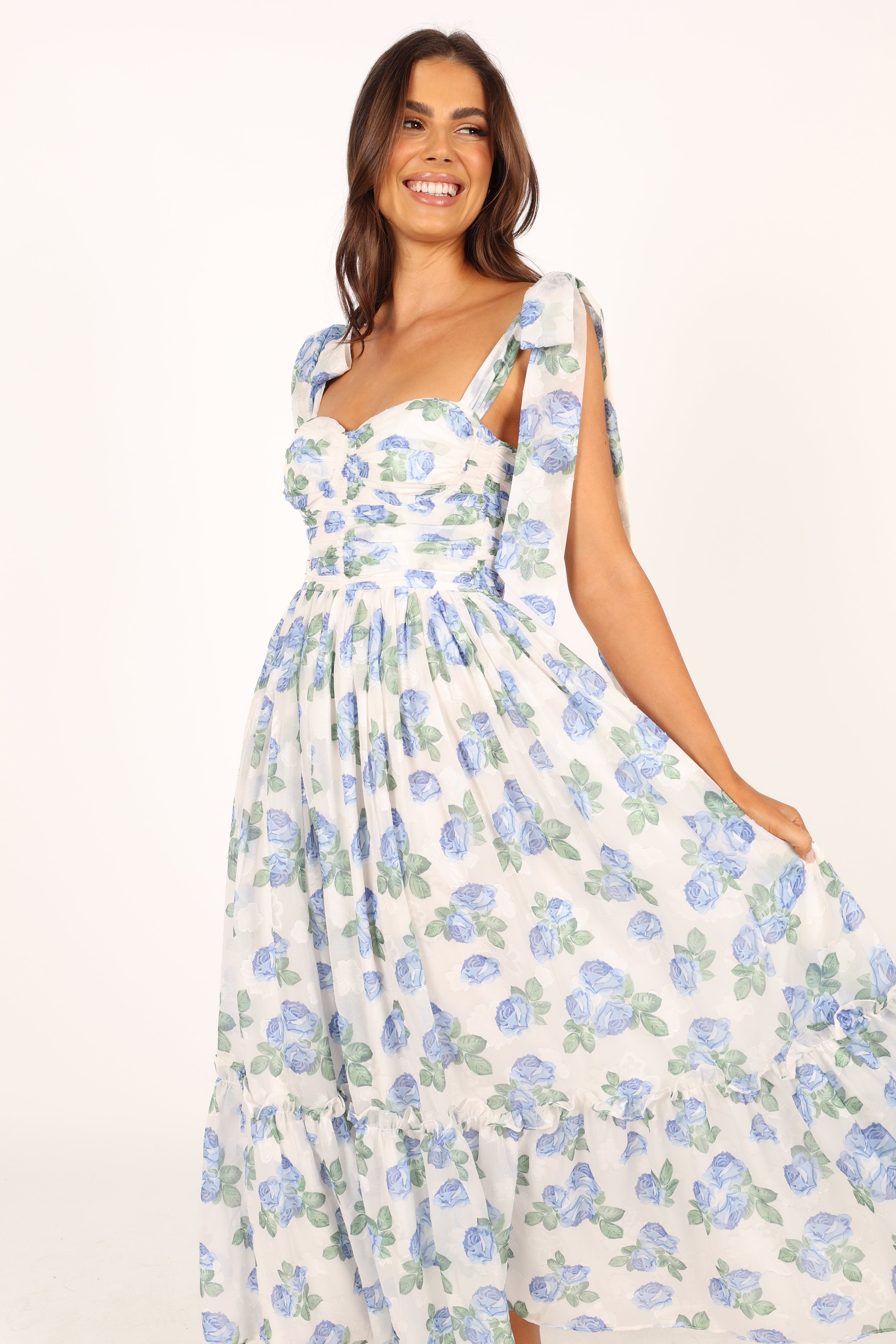 Floret Midi Dress - Blue