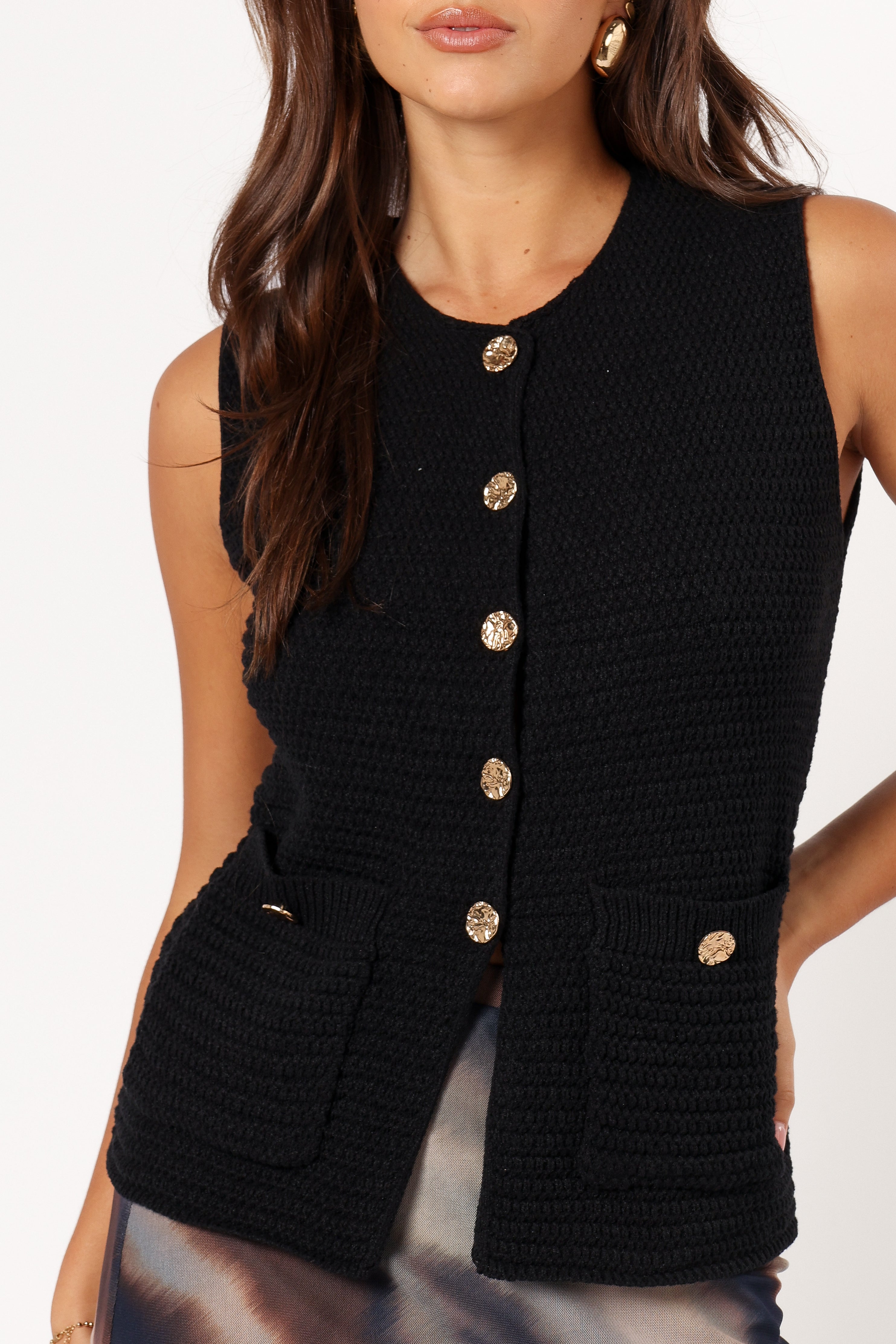 Blair Knit Vest - Black