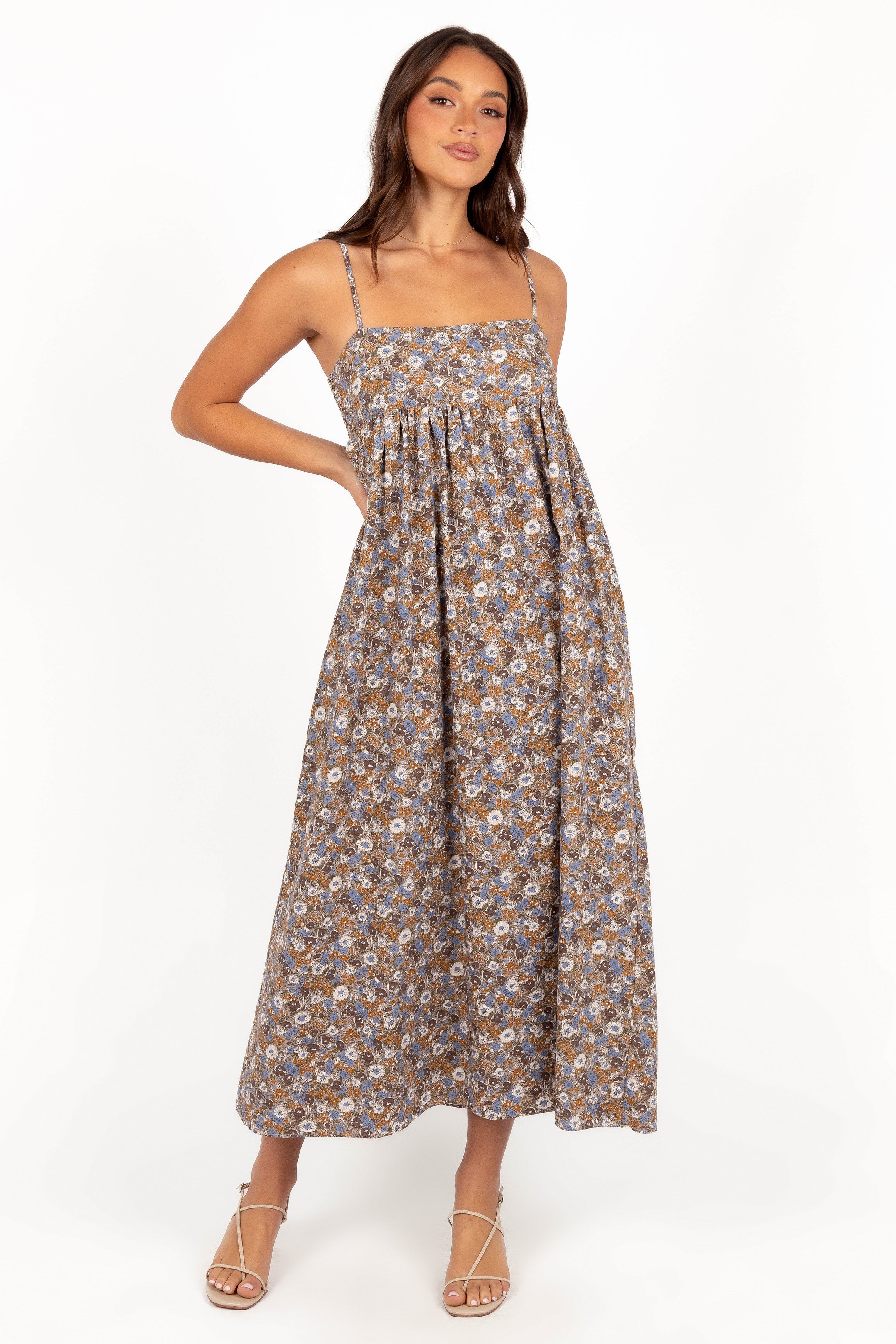 Andy Maxi Dress - Olive Ditsy Floral