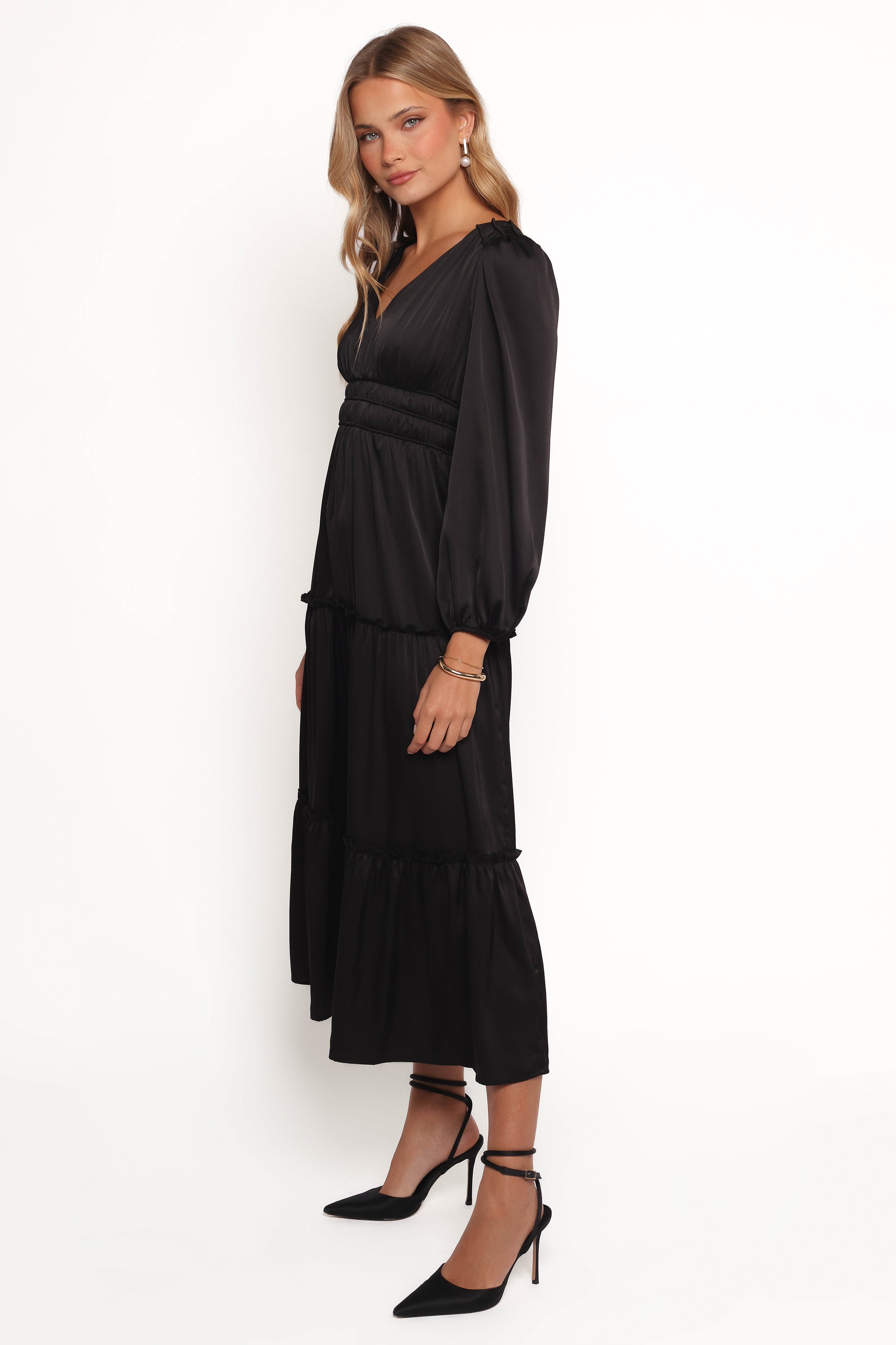 Rowen Long Sleeve Maxi Dress - Black