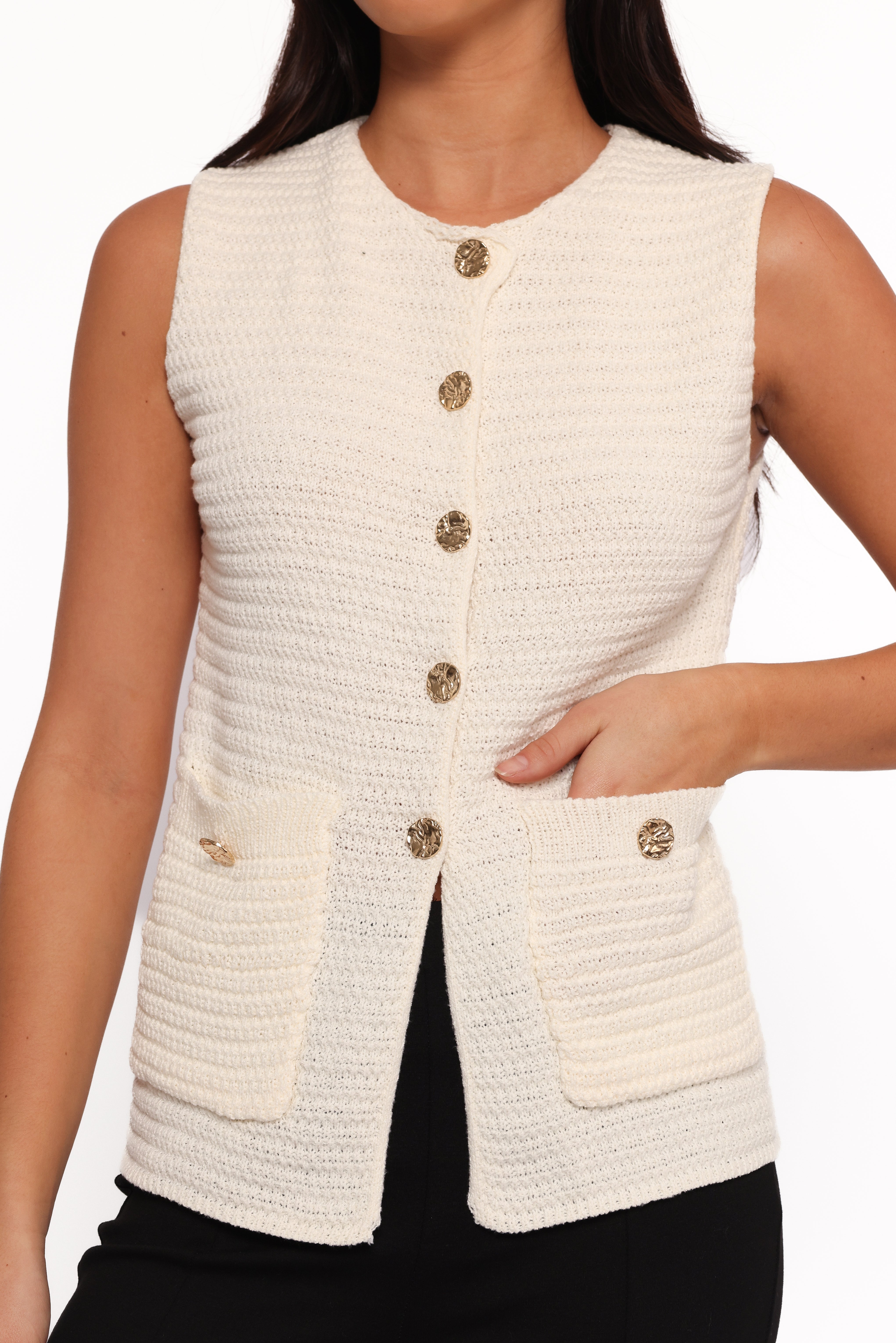 Blair Knit Vest - White