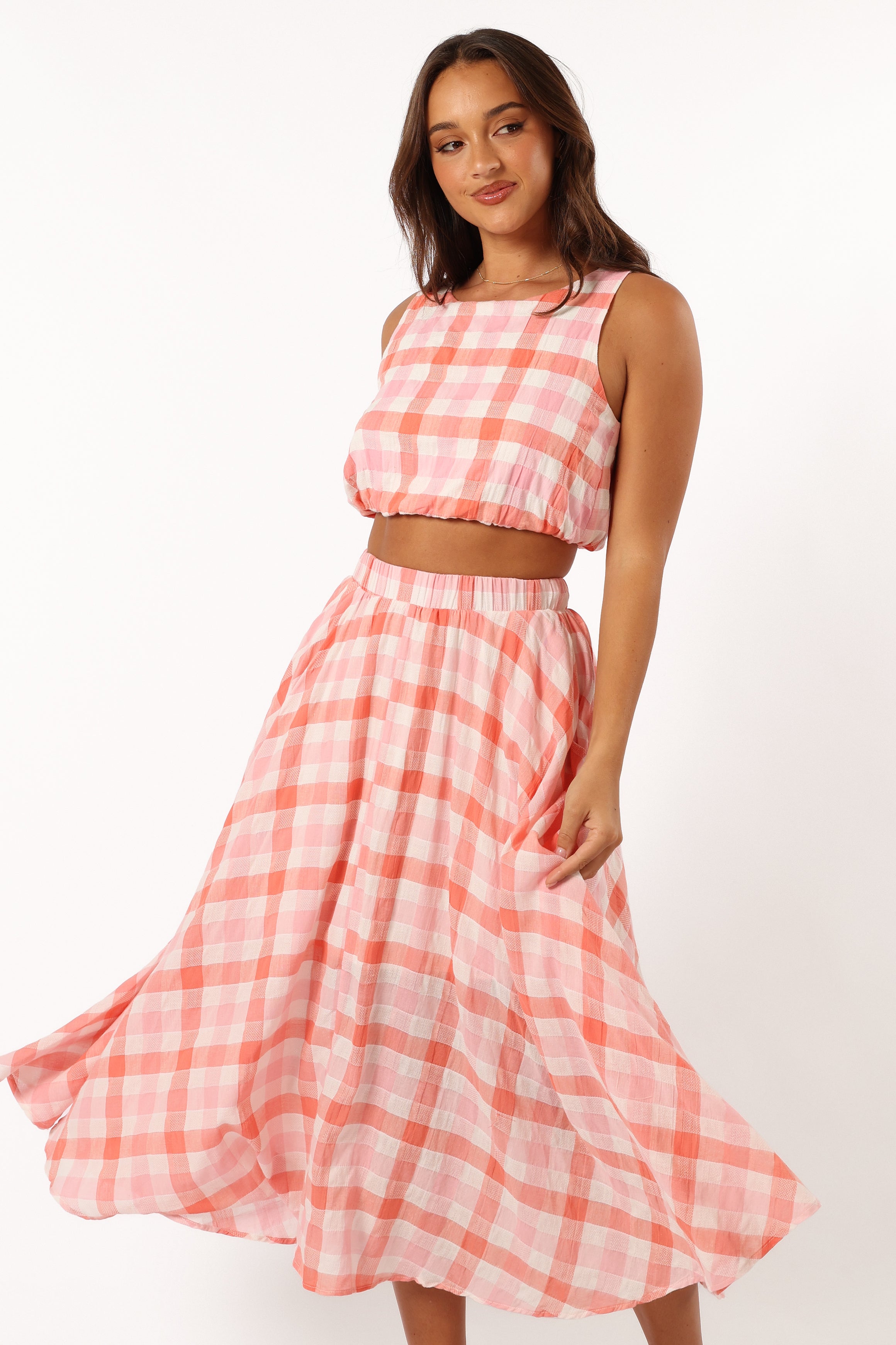 Betty Midi Skirt - Rosey Pink