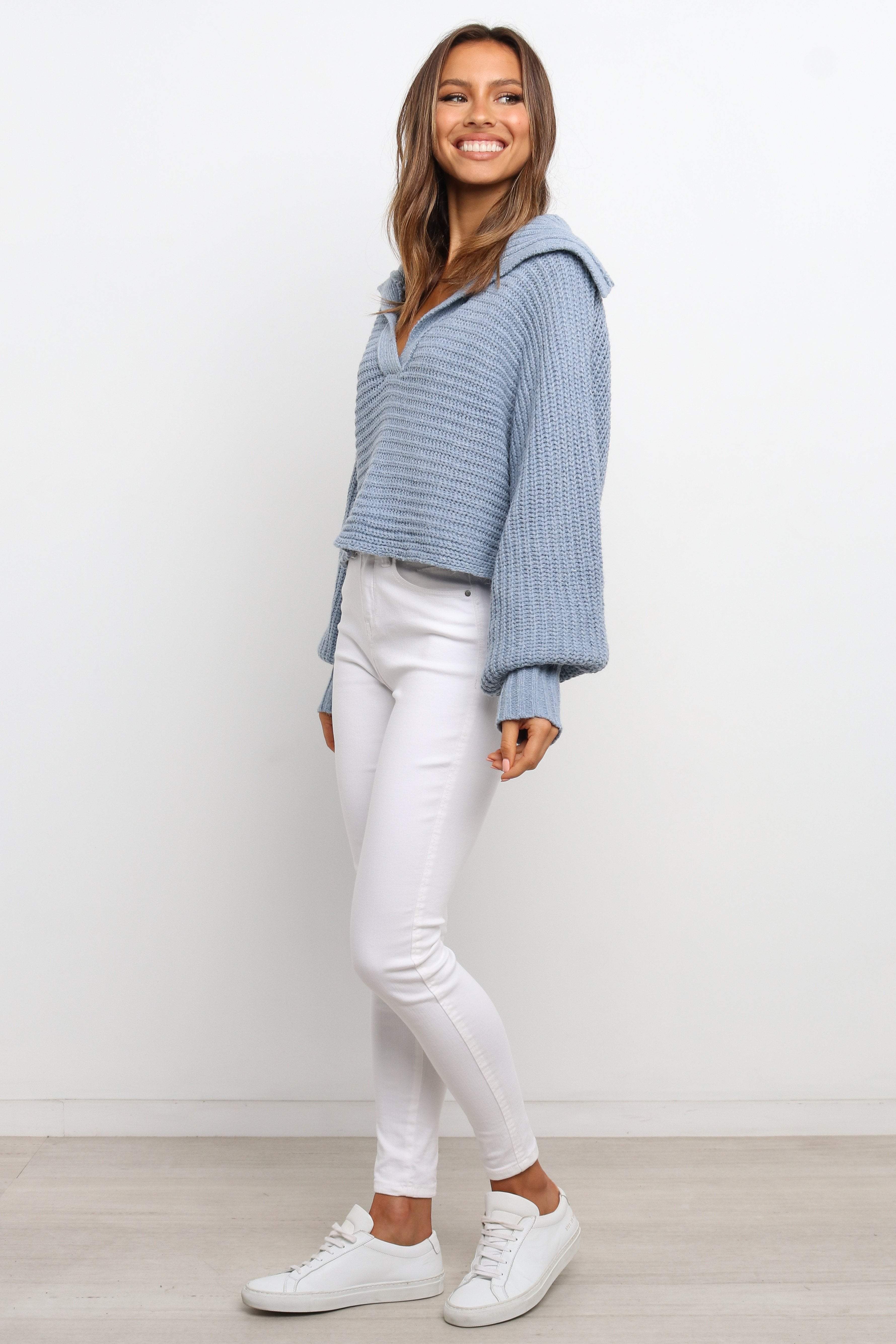 Declan Knit Sweater - Blue