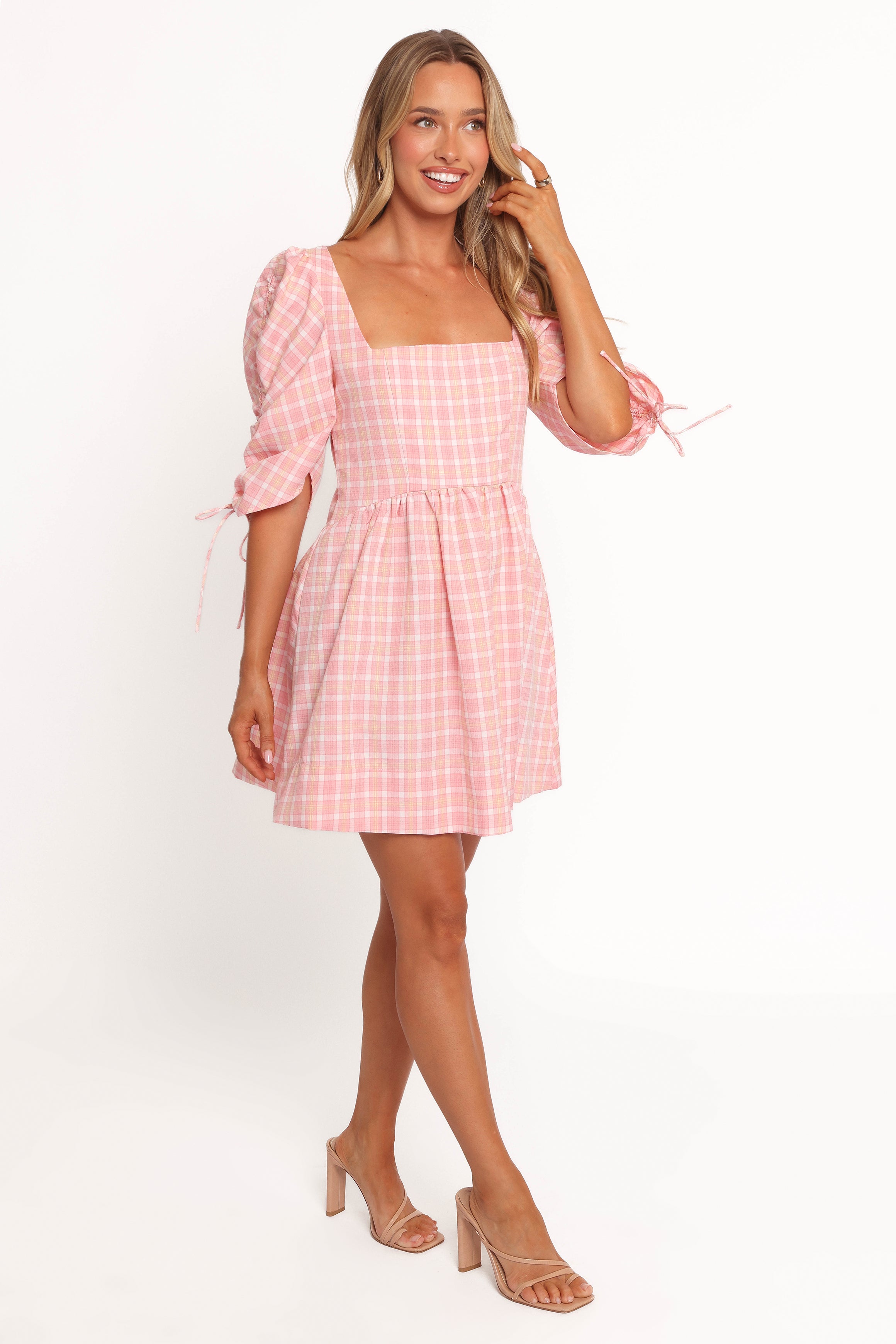 Siena Mini Dress - Pink Check