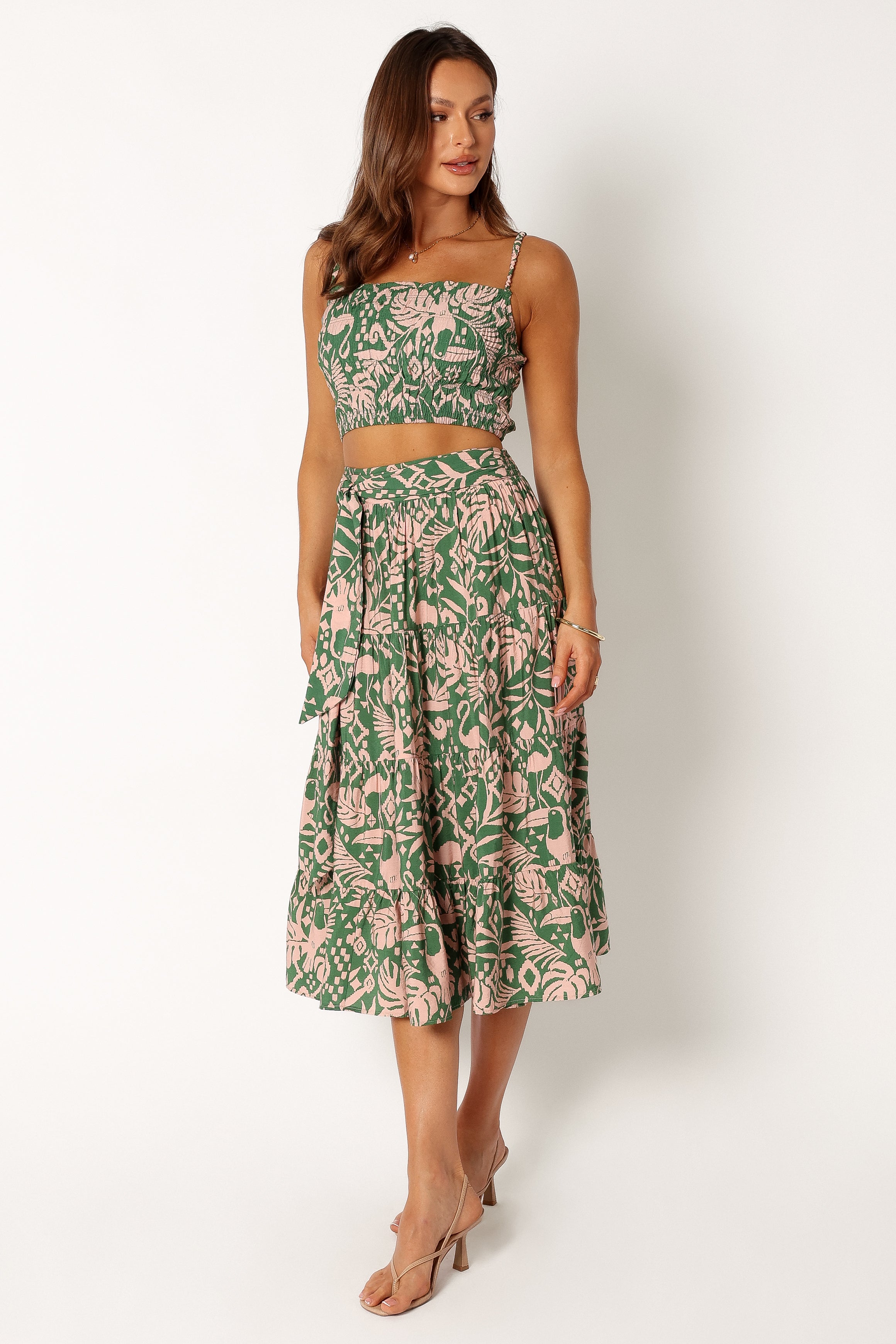 Lani Midi Skirt - Green