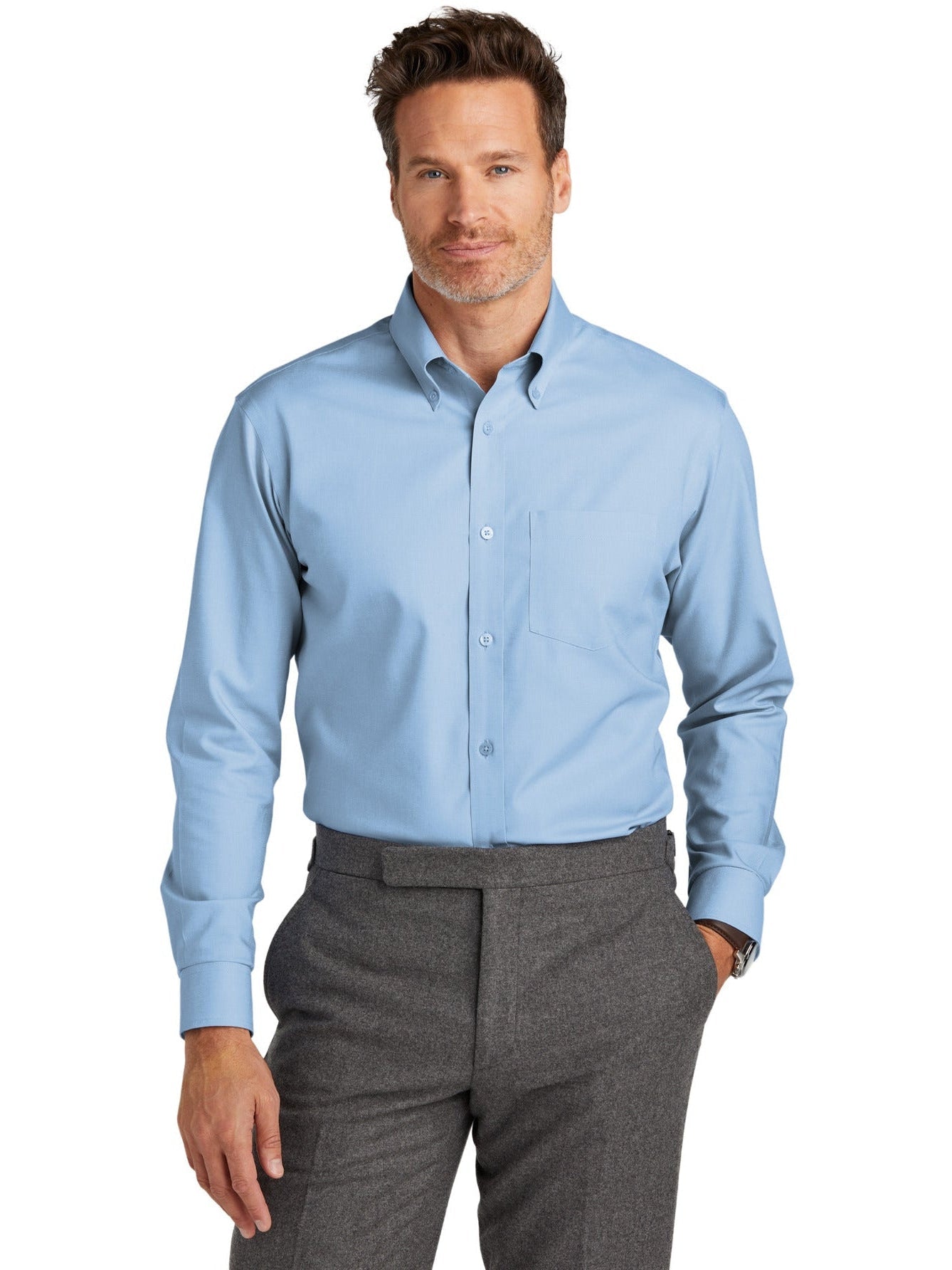 OUTLET-Brooks Brothers Wrinkle-Free Stretch Nailhead Shirt