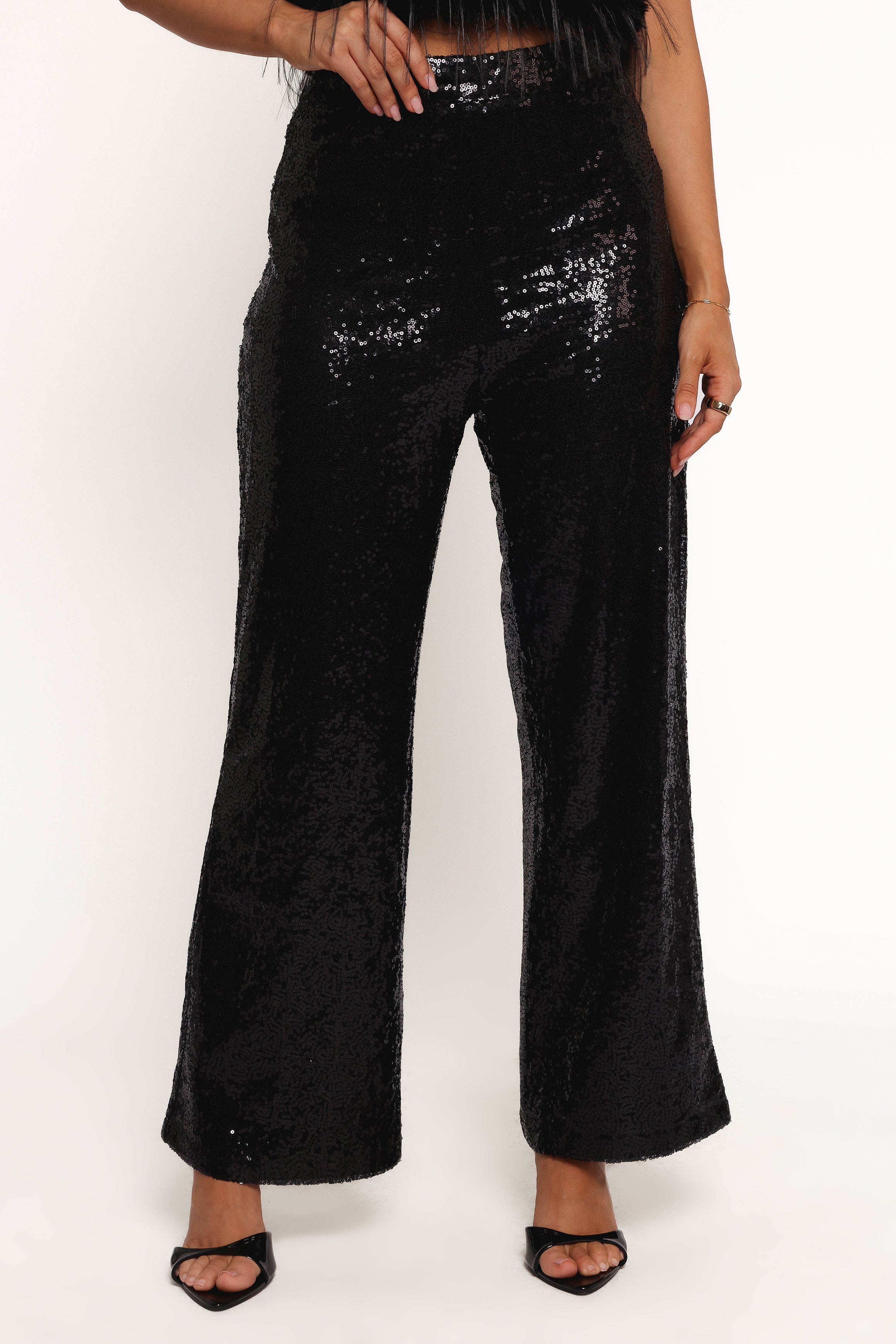 Drea Sequin Pants - Black