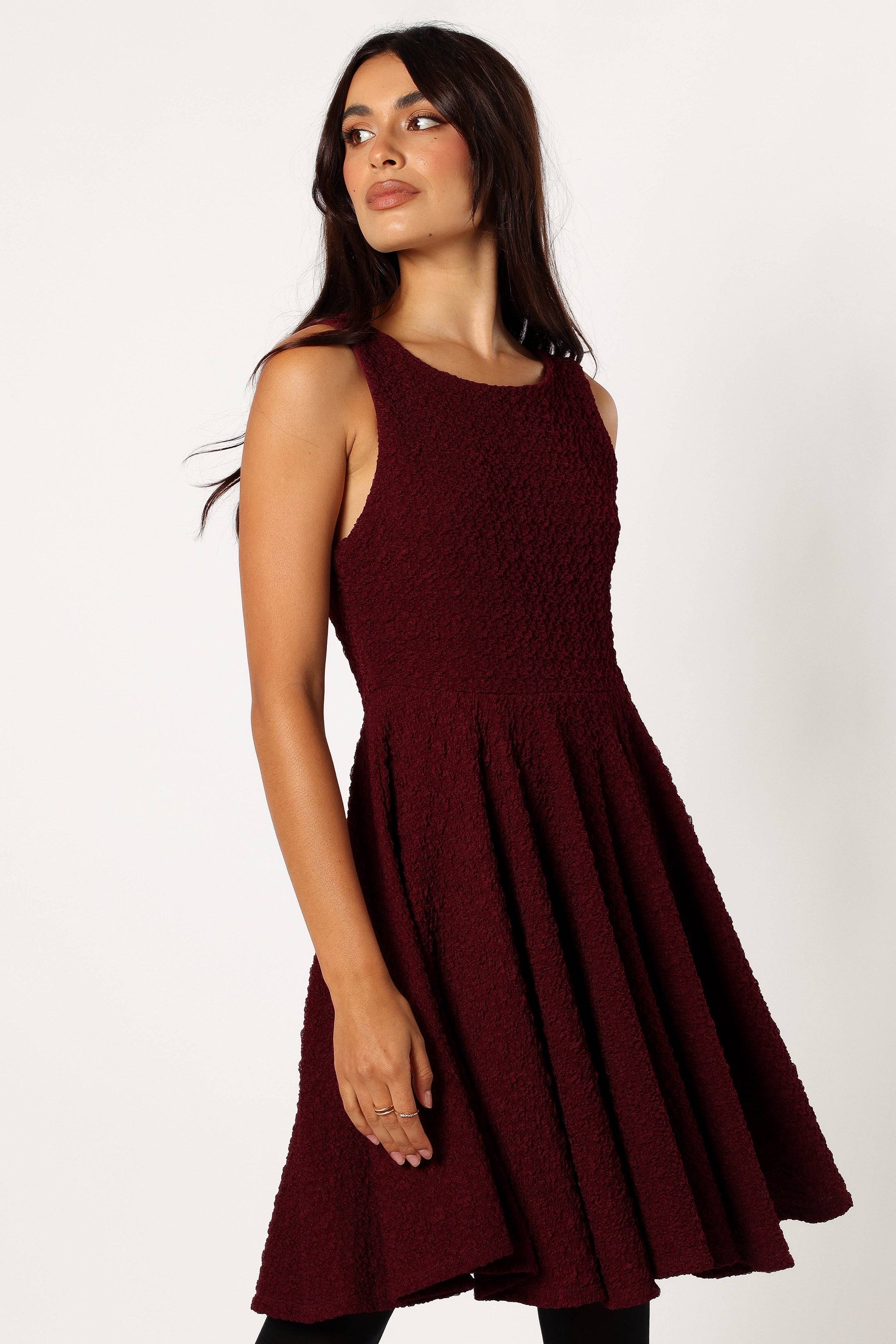 Margaret Mini Dress - Burgundy