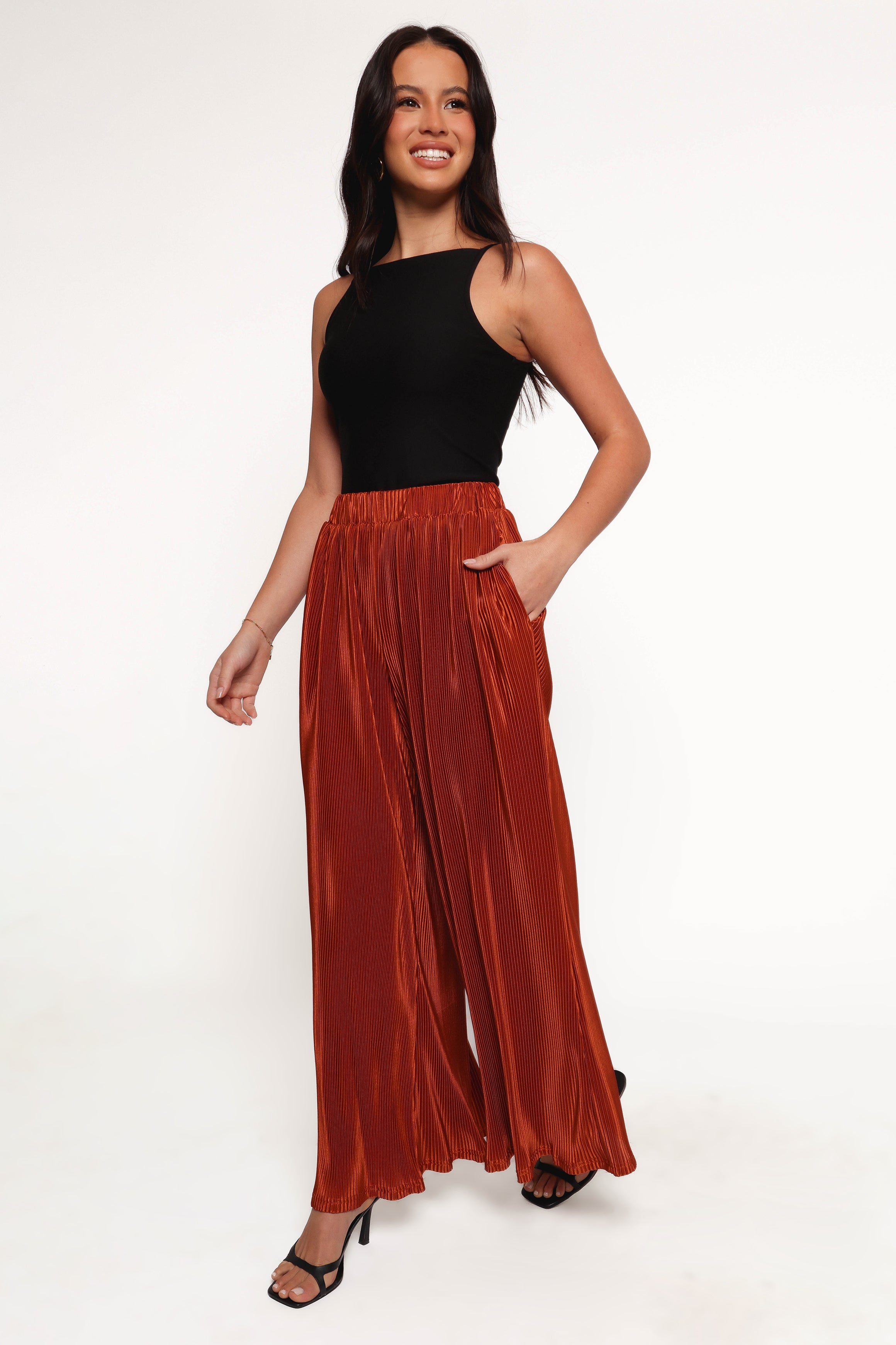 Leria Wide Pant - Burnt Orange